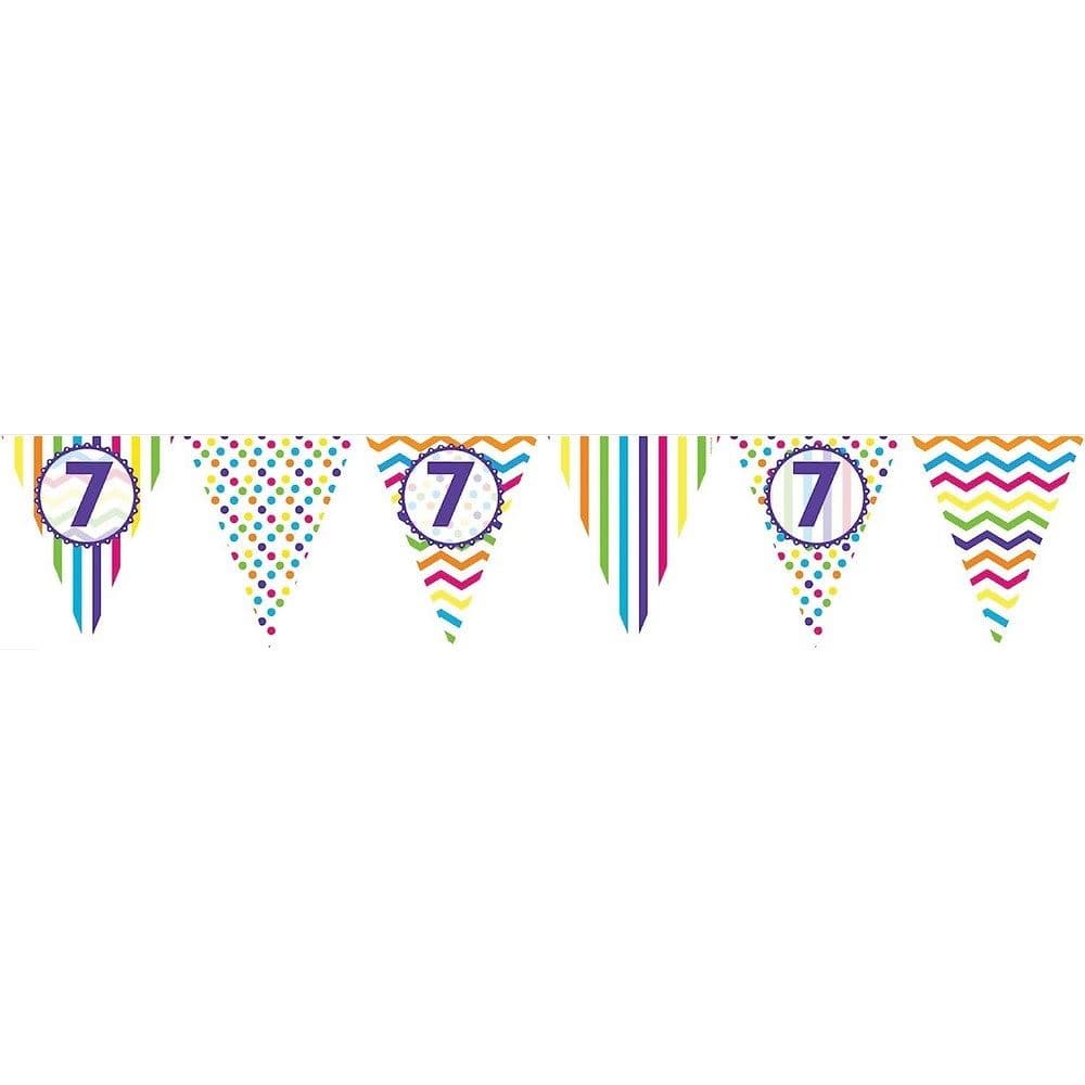 Paper Patterned 7th Birthday Bunting