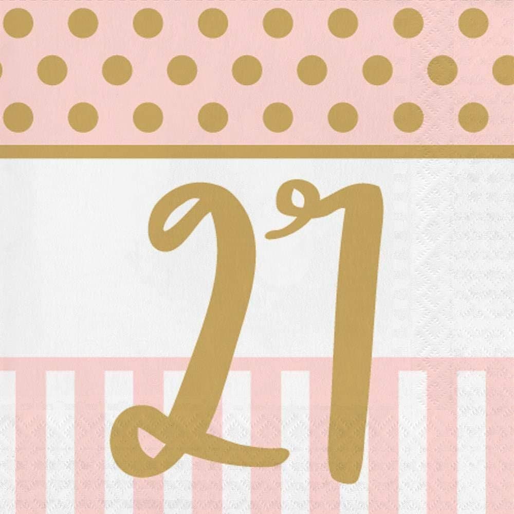 3 Ply 21st Birthday Napkins