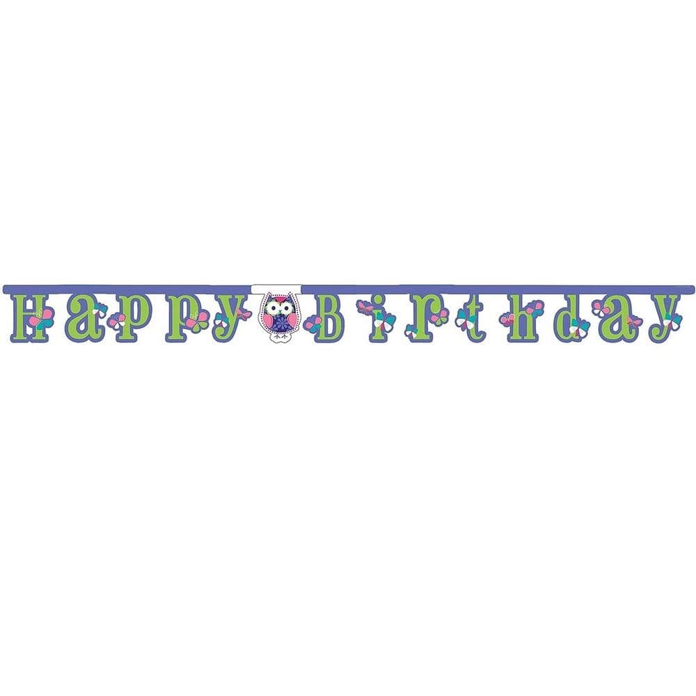 Owl Pal Happy Birthday Banner