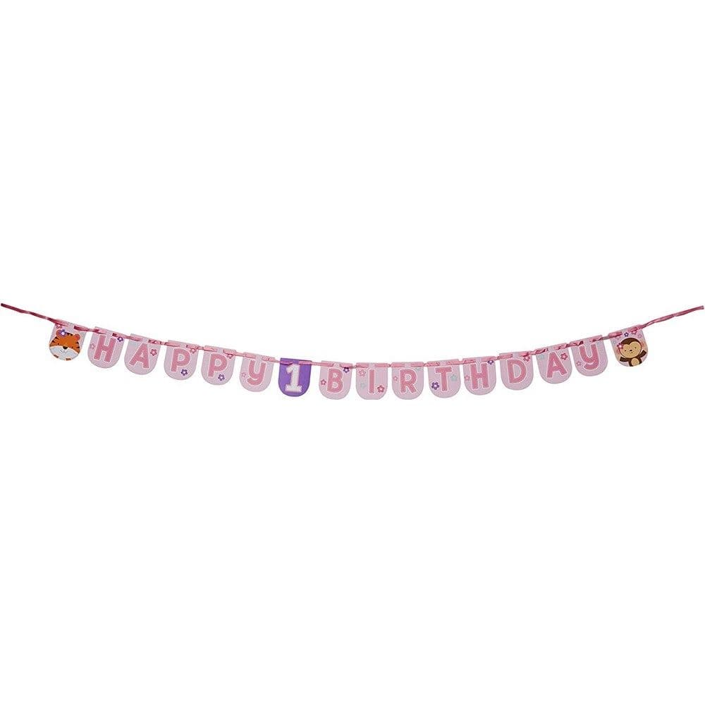 One Is Fun Ribbon Happy Birthday Banner