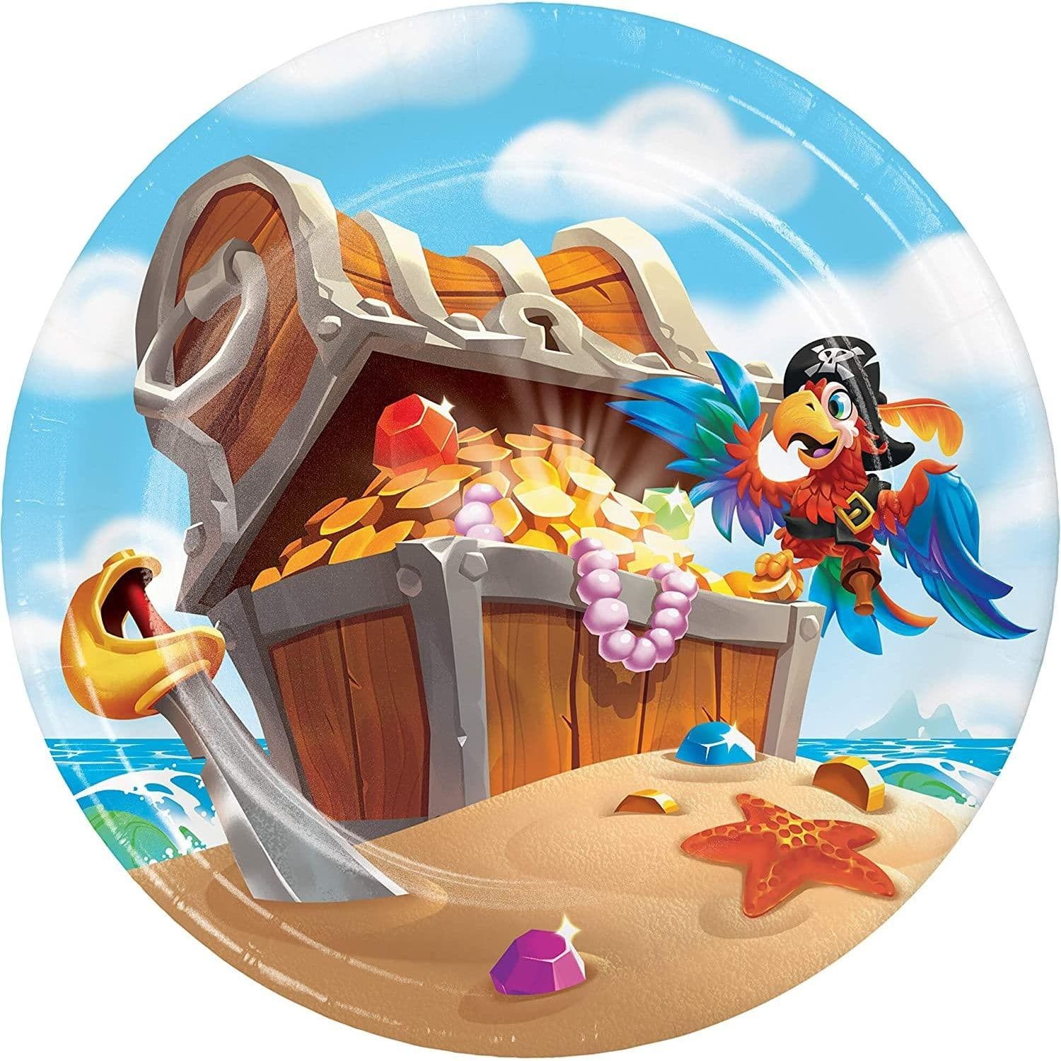 Paper Pirate Dessert Plate