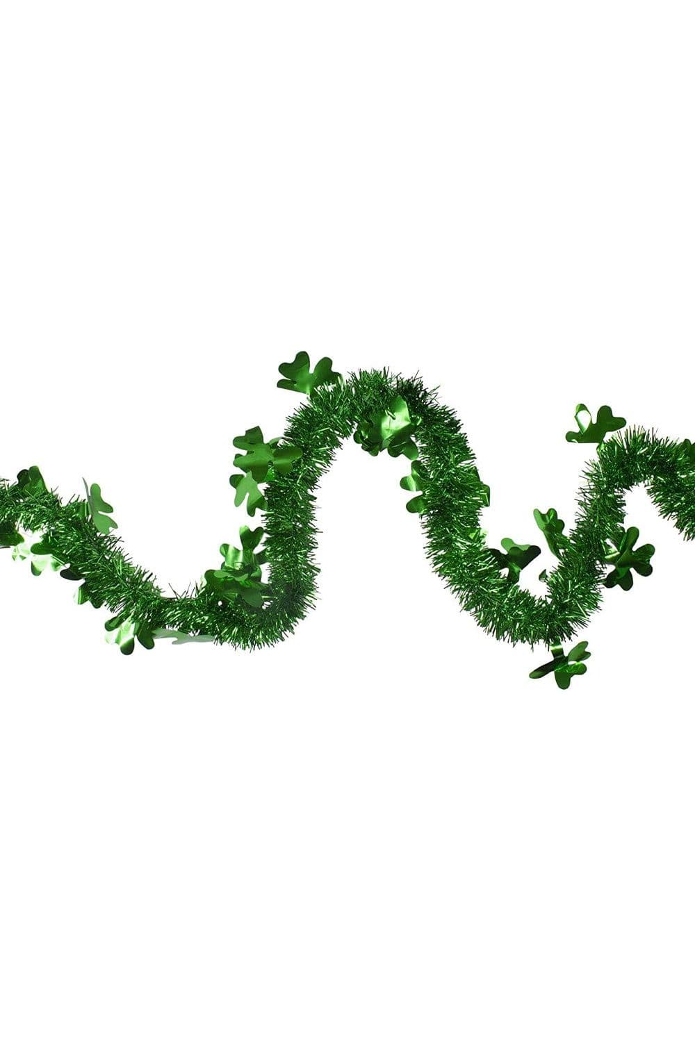Tinsel Shamrock St Patricks Day Garland