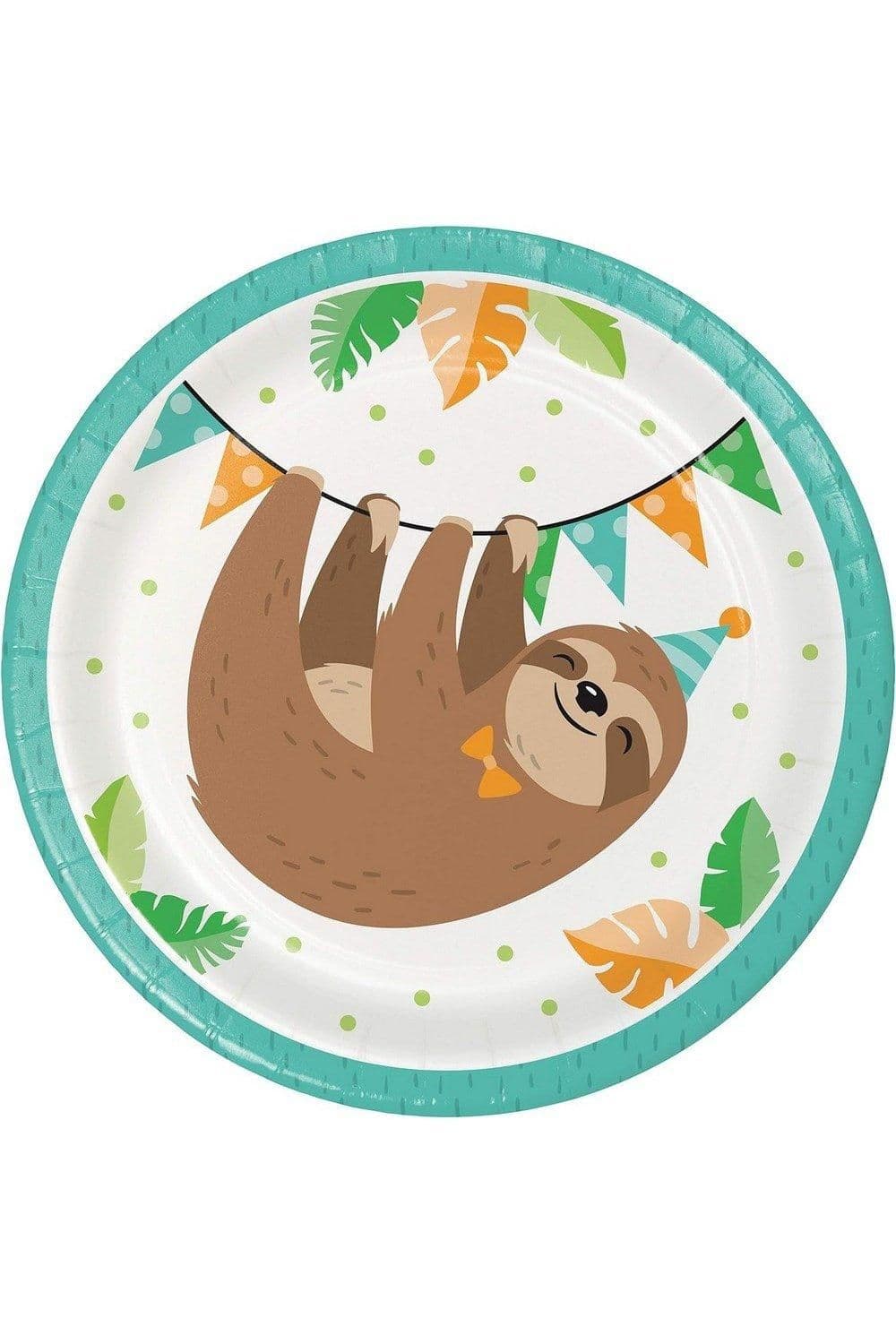 Happy Paper Sloth Plates