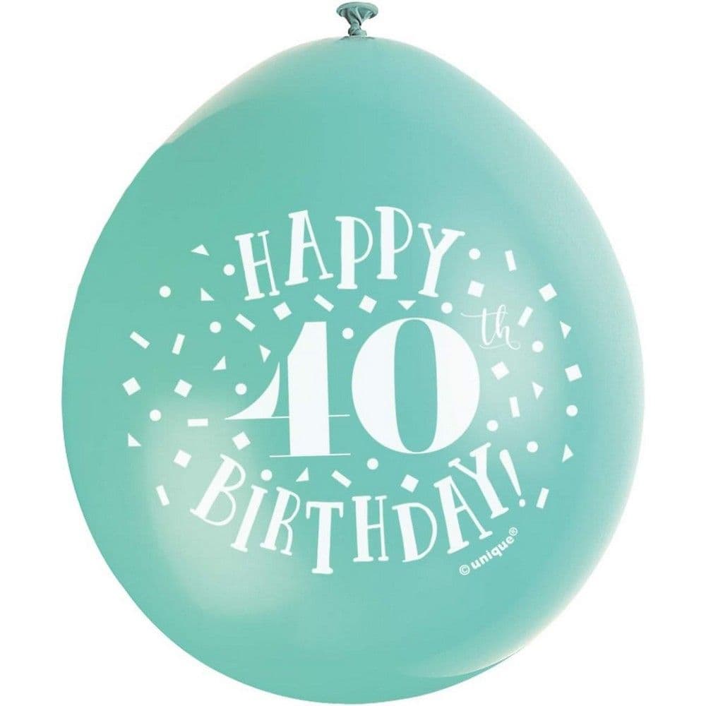 Latex 40th Birthday Balloons