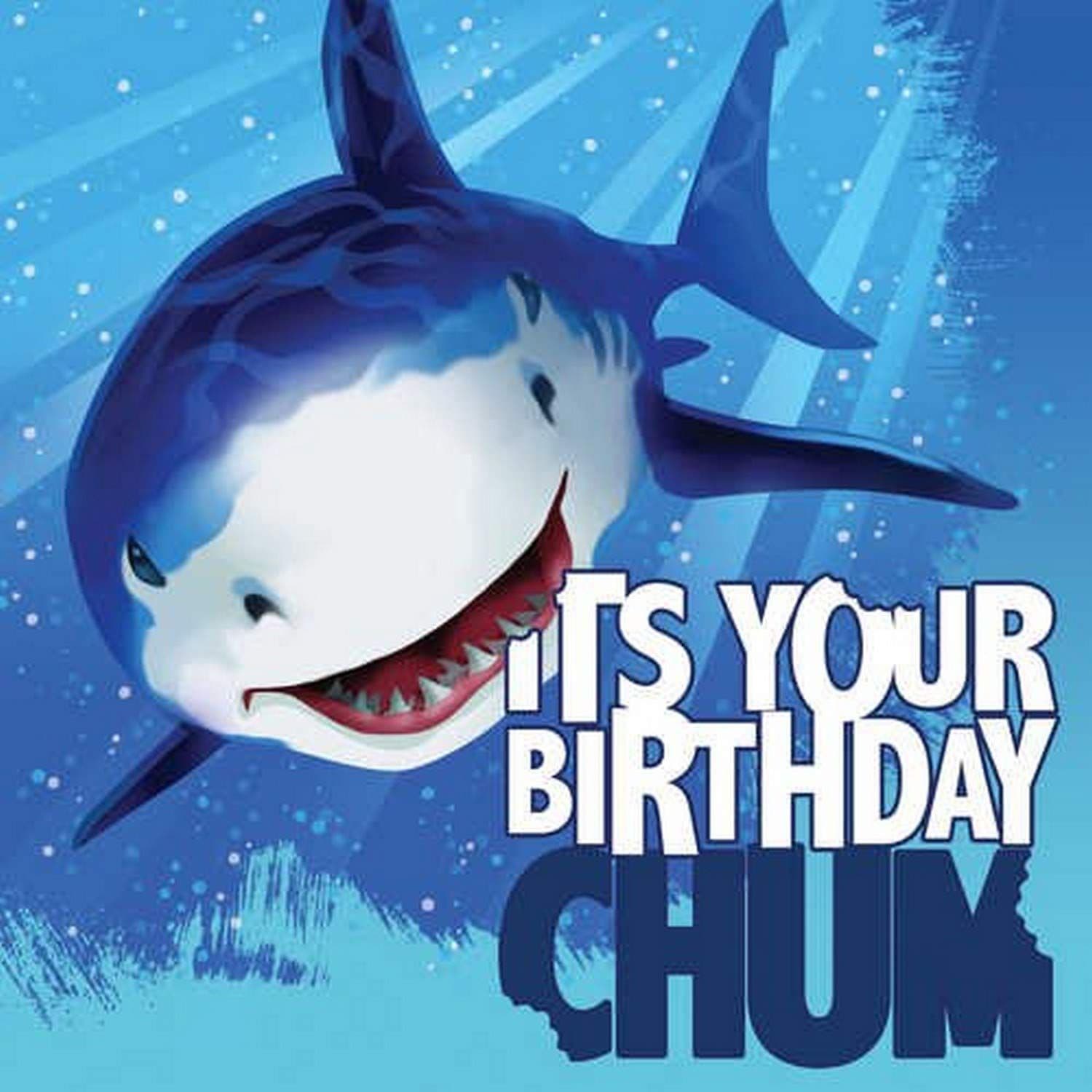 Splash Shark Happy Birthday Napkins