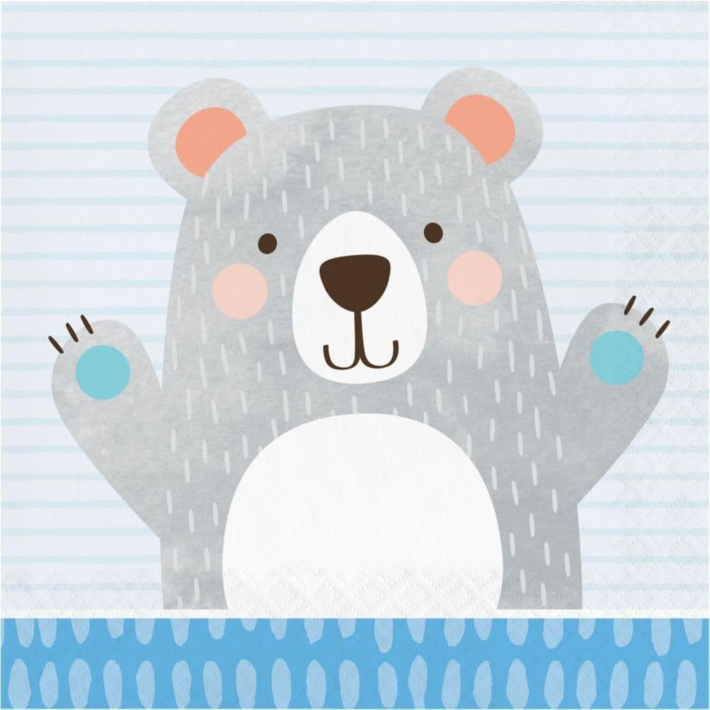 2 Ply Bear Birthday Napkins