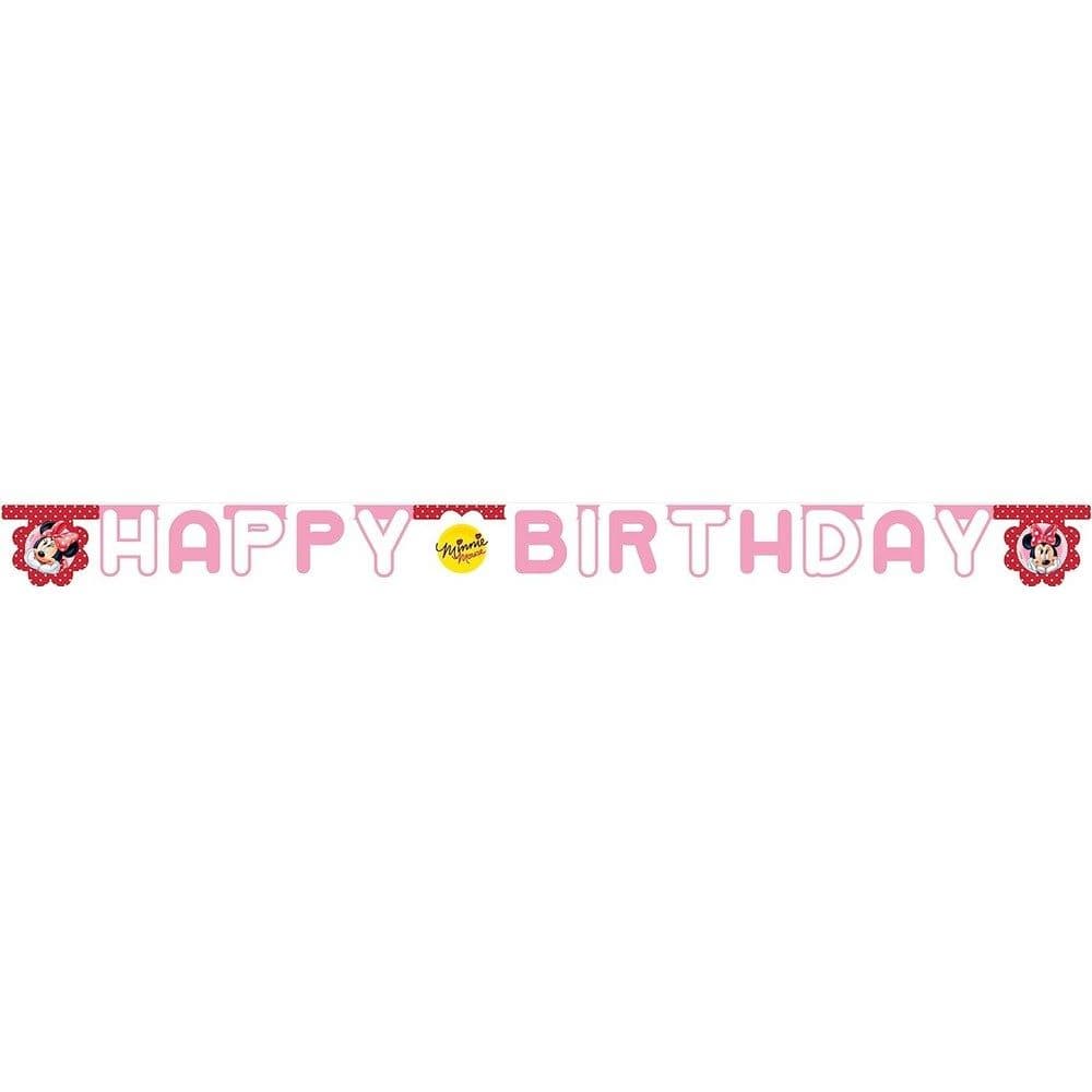 Letters Minnie Mouse Happy Birthday Banner