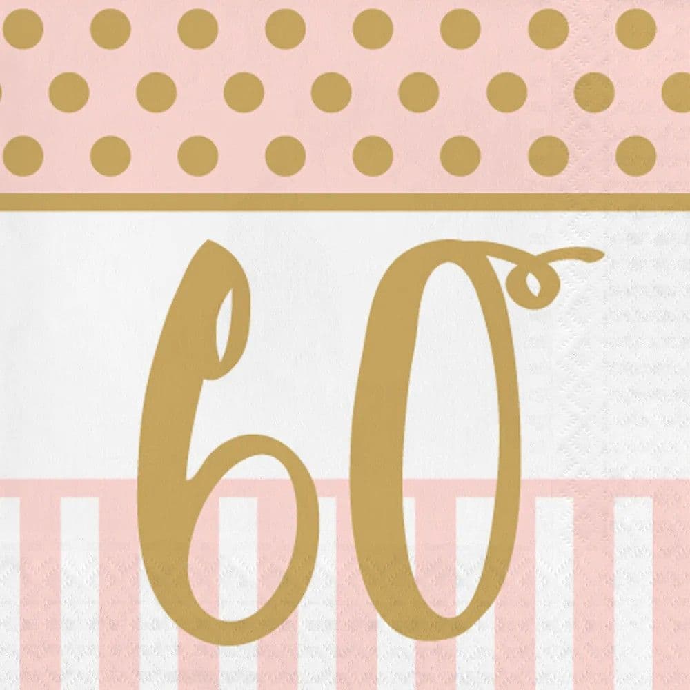 3 Ply 60th Birthday Napkins