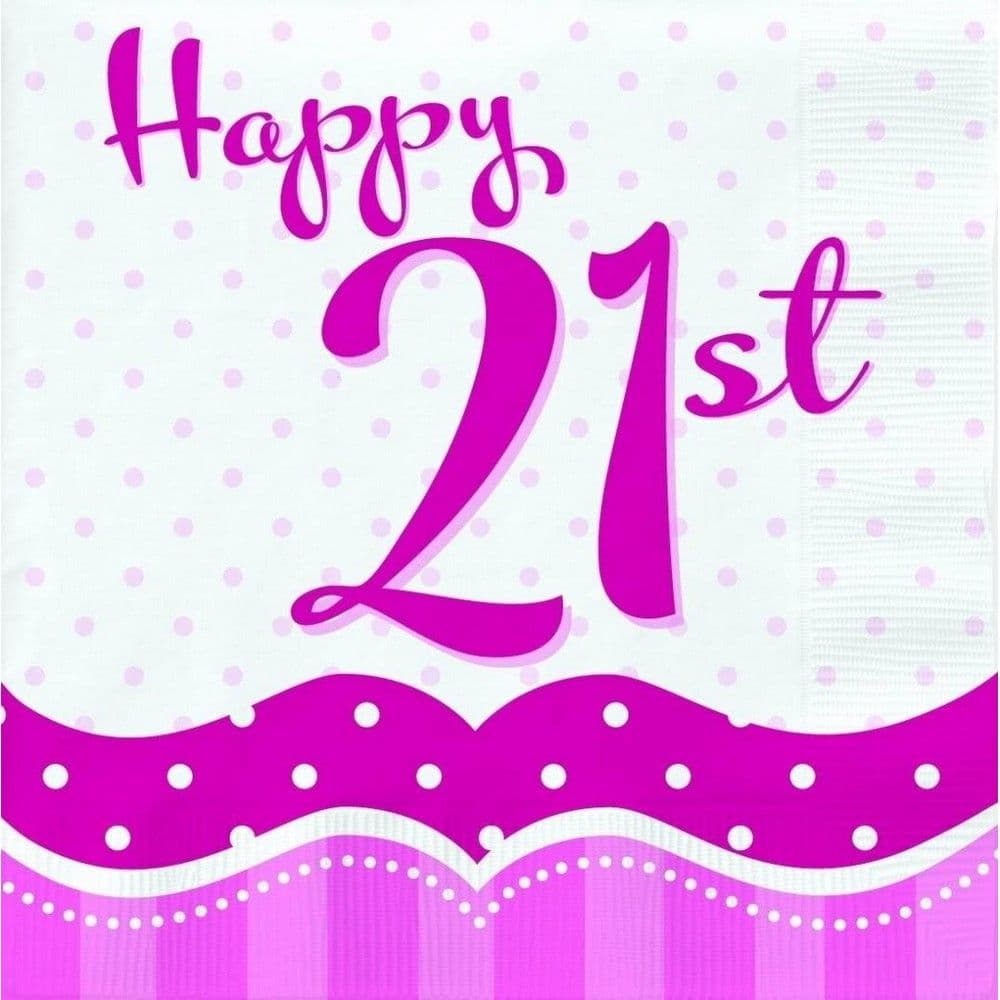 21st Birthday Napkins