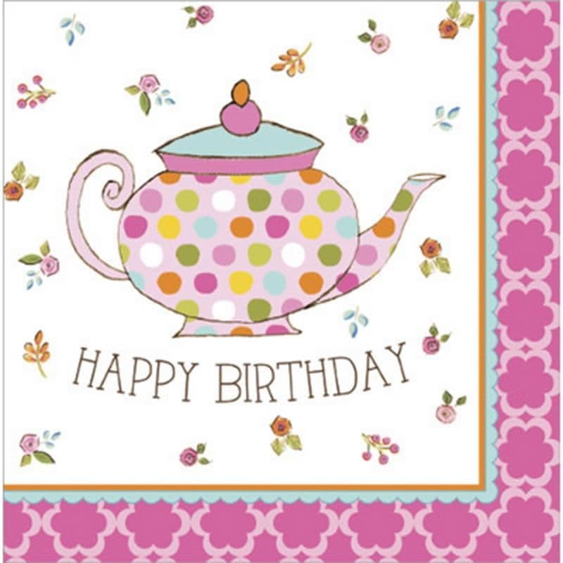 Teapot Birthday Disposable Napkins