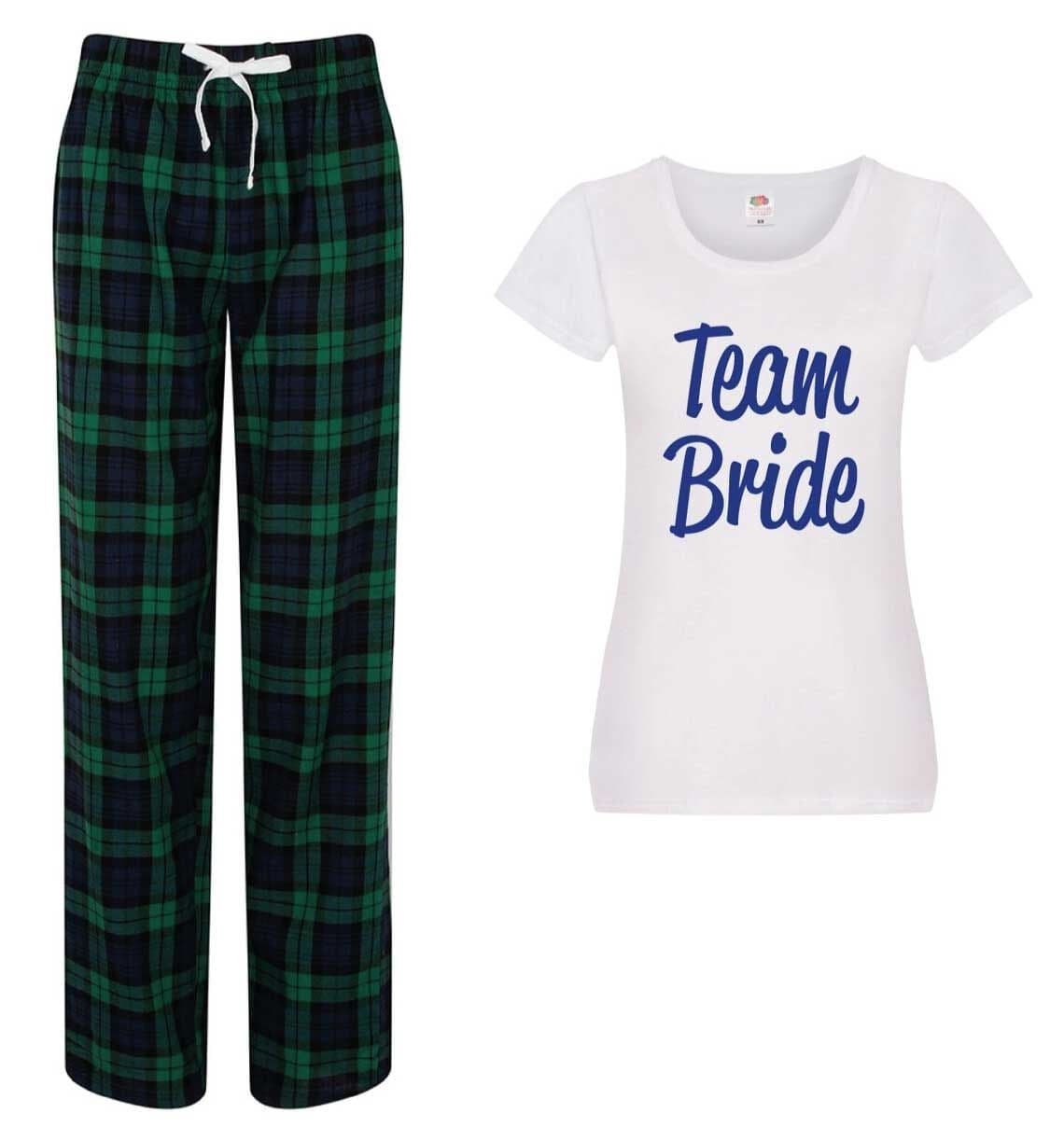 60 SECOND MAKEOVER Women's Team Bride Pyjama Set in Green | Size: XL
