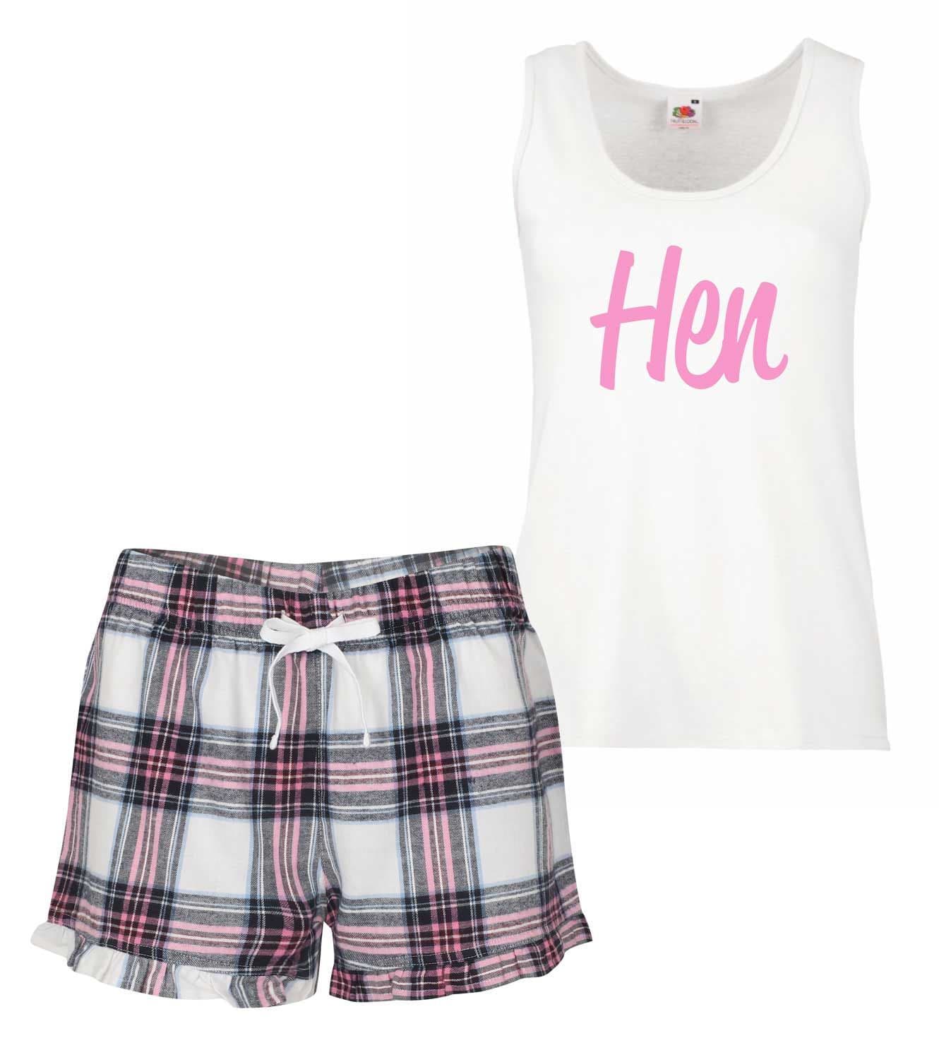 60 SECOND MAKEOVER Women's Hen Pyjama Set in Pink | Size: XL