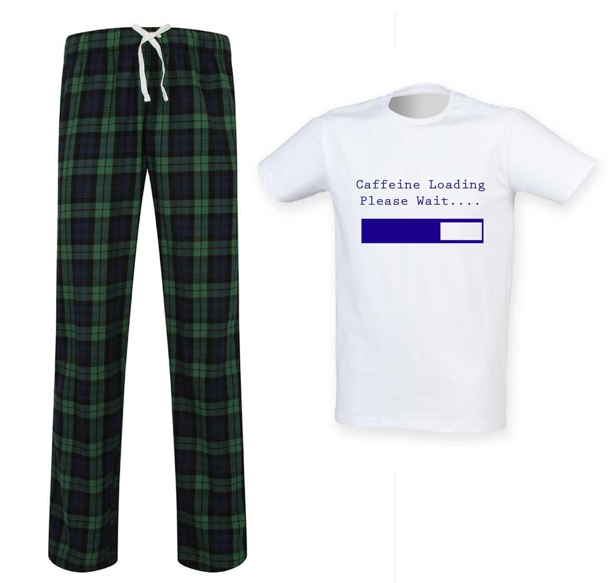 Caffeine Loading Please Wait Tartan Pyjama Set