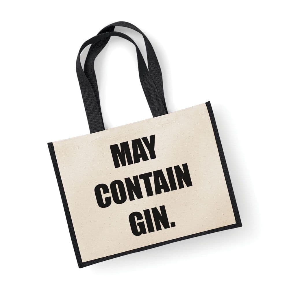 Large Jute Bag May Contain Gin Bag