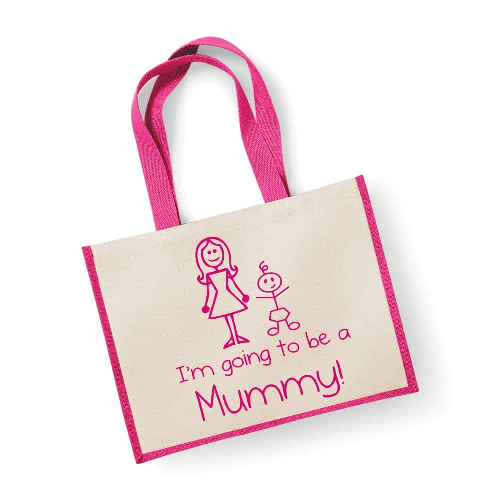 Large Jute Bag Im Going To Be Mummy Bag Mum