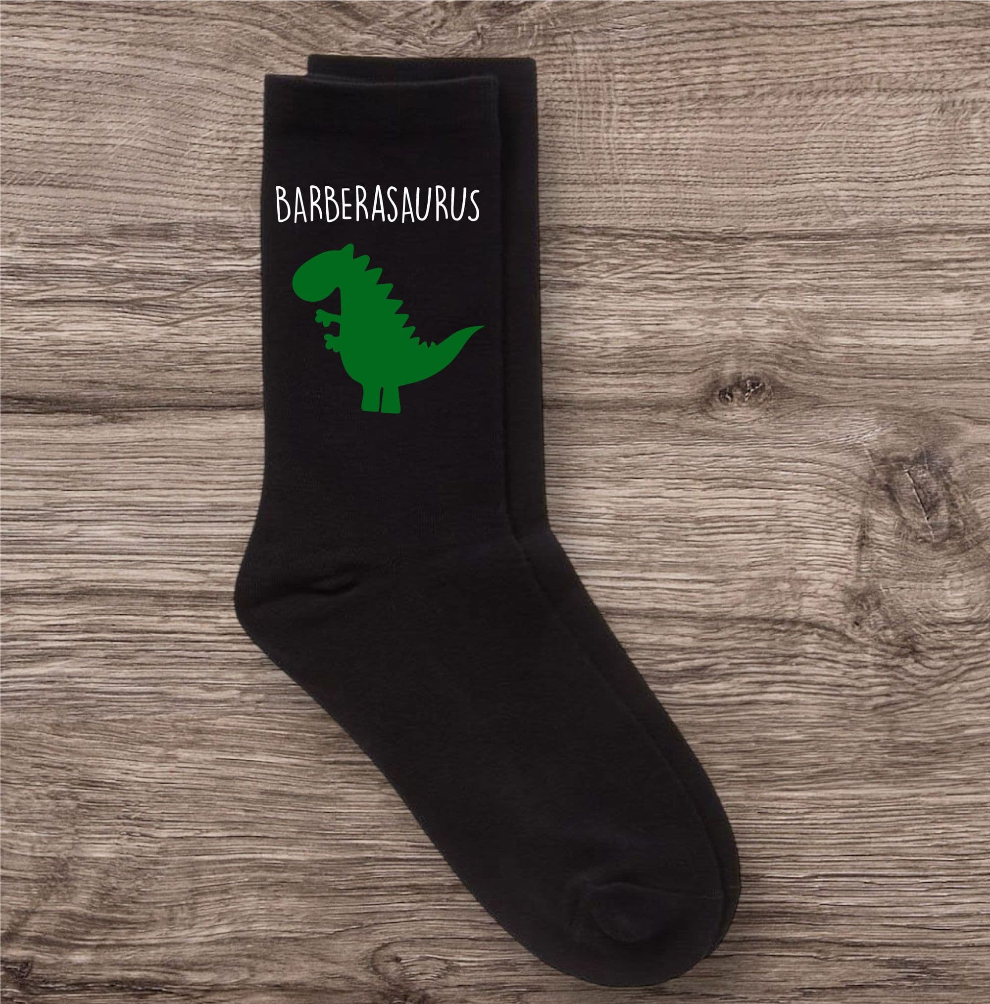 Barber Dinosaur Barbasaurus Socks