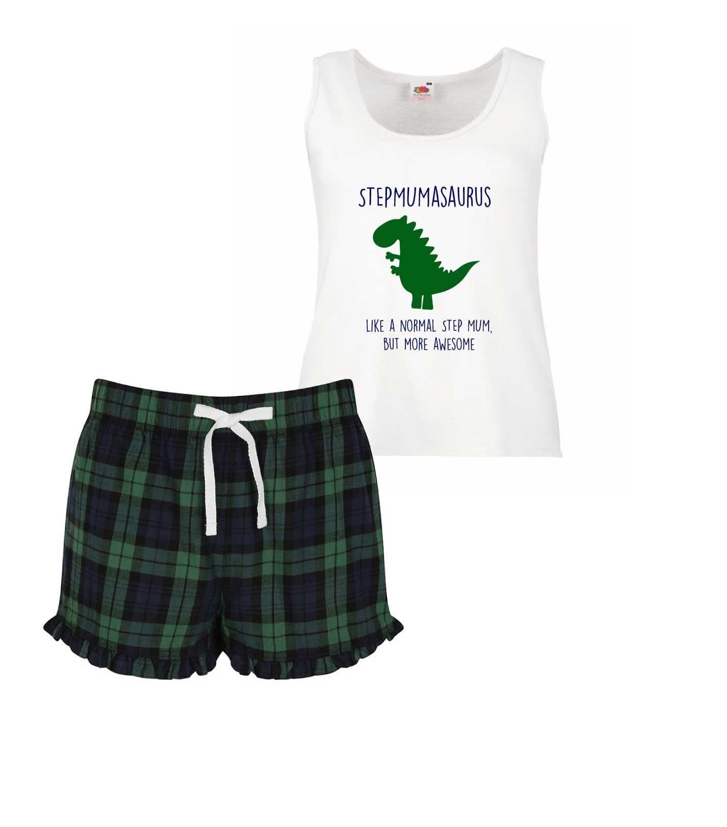 60 SECOND MAKEOVER Women's Step Mum Dinosaur Pyjama Set in Green | Size: XL