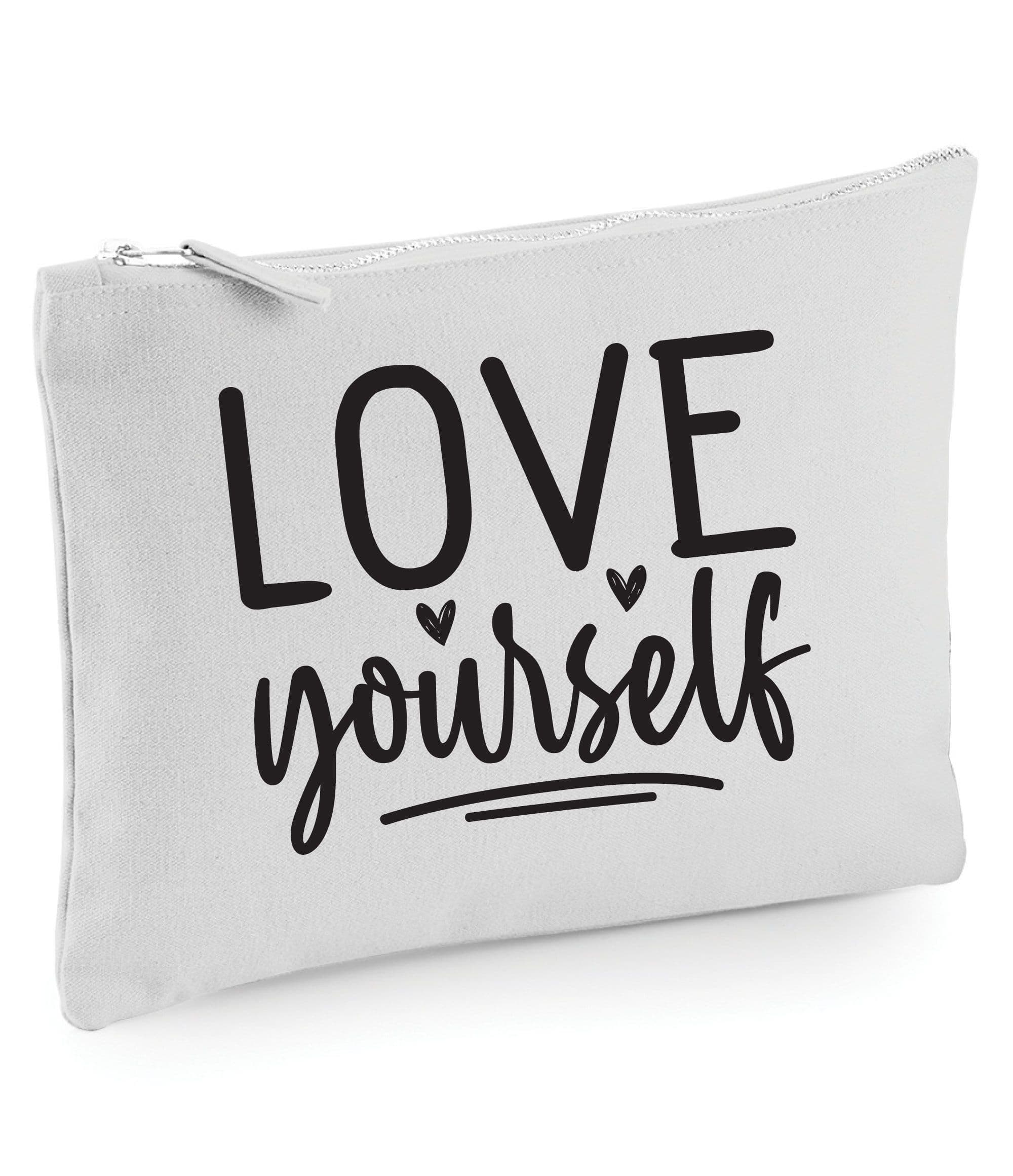 60 SECOND MAKEOVER Women's Love Yourself Make up Bag in Grey