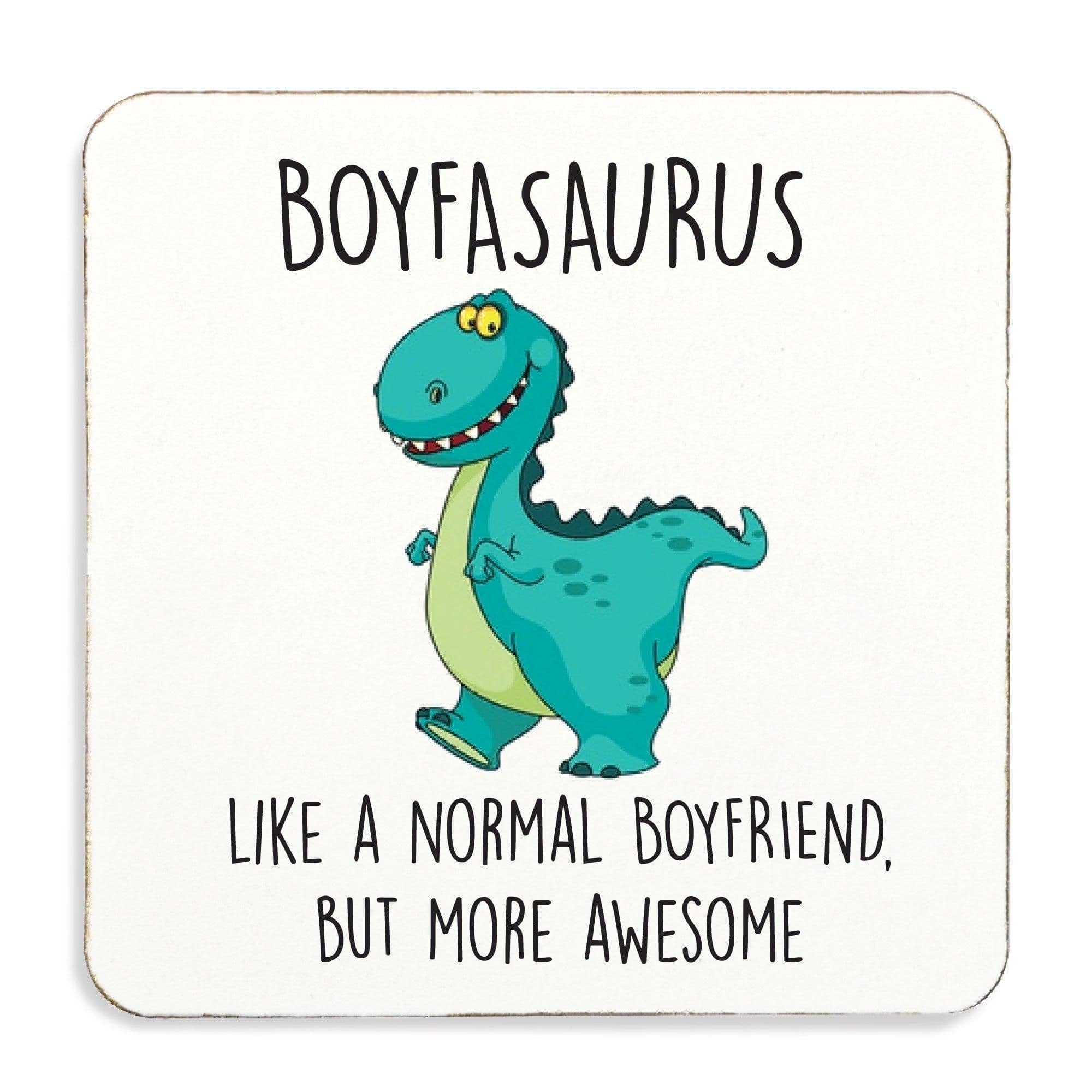 Boyfriend Coaster Boyfasaurus Cork Back Fathers Day Valeines