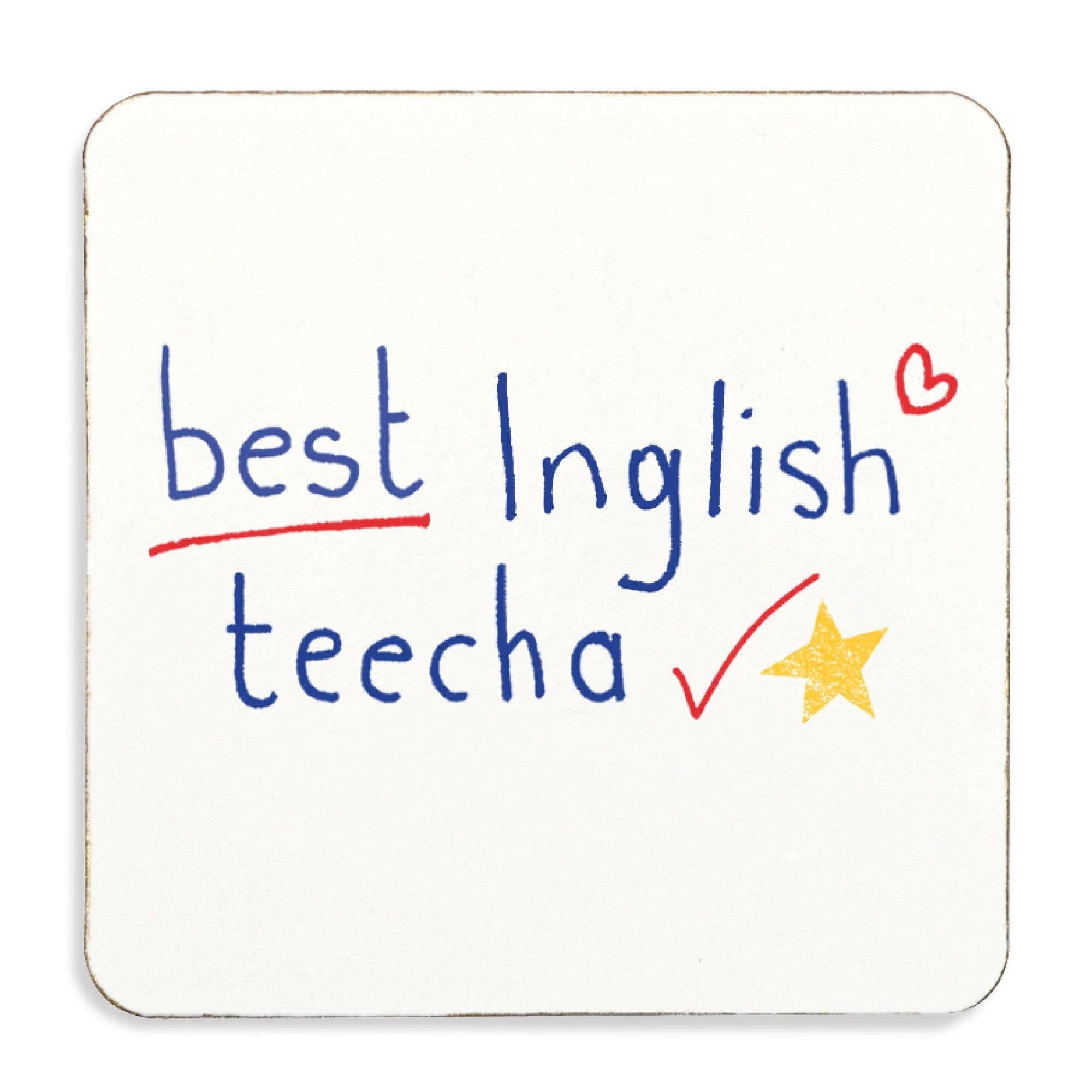Best Inglish Teecha Coaster Cork Back