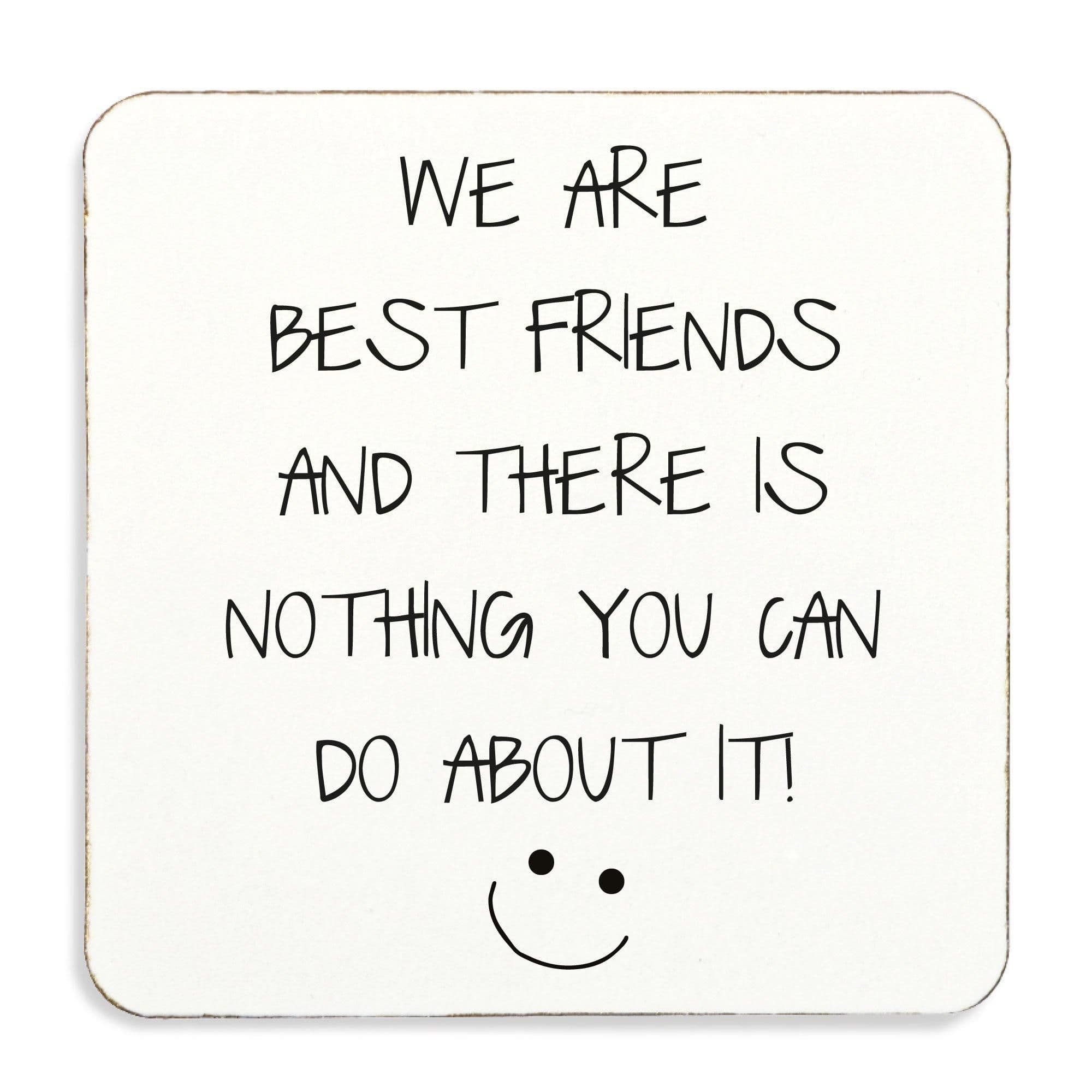 We Are Best Friends There Is Nothing You Can Do About It Coaster Cork Back