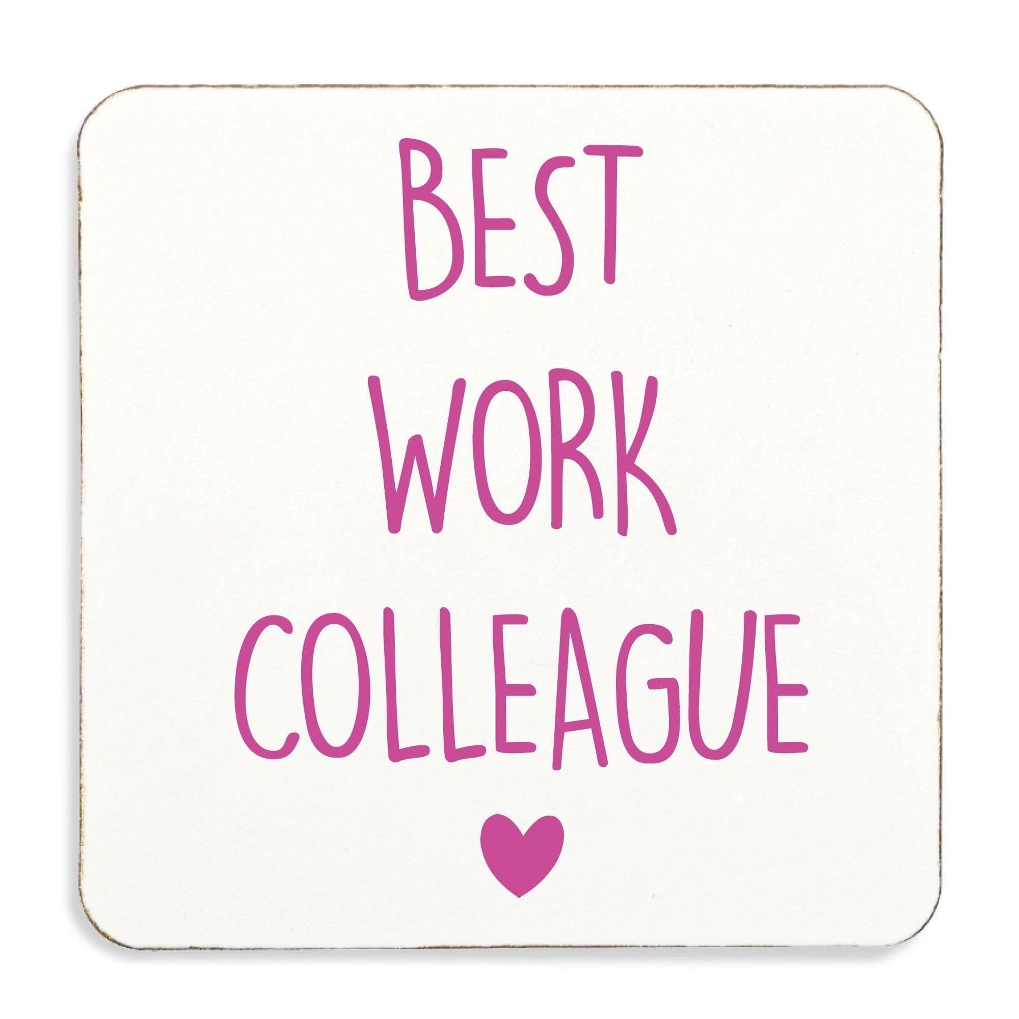 Best Work Colleague Coaster Cork Back