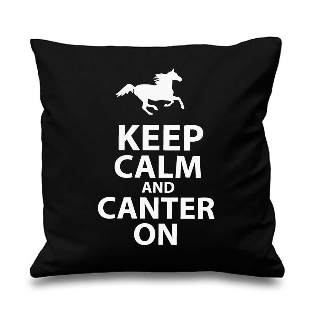 Cushion Cover Keep Calm Canter On 16" x 16" Daughter Friend Gift Decorative Cushion Home Horse Equestrian