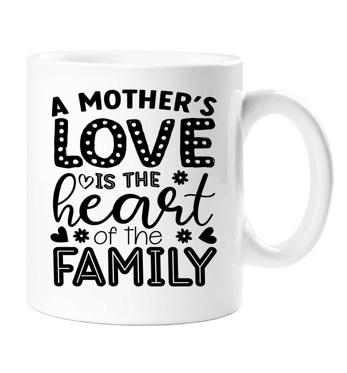 Mothers Love Is Heart Family Mug