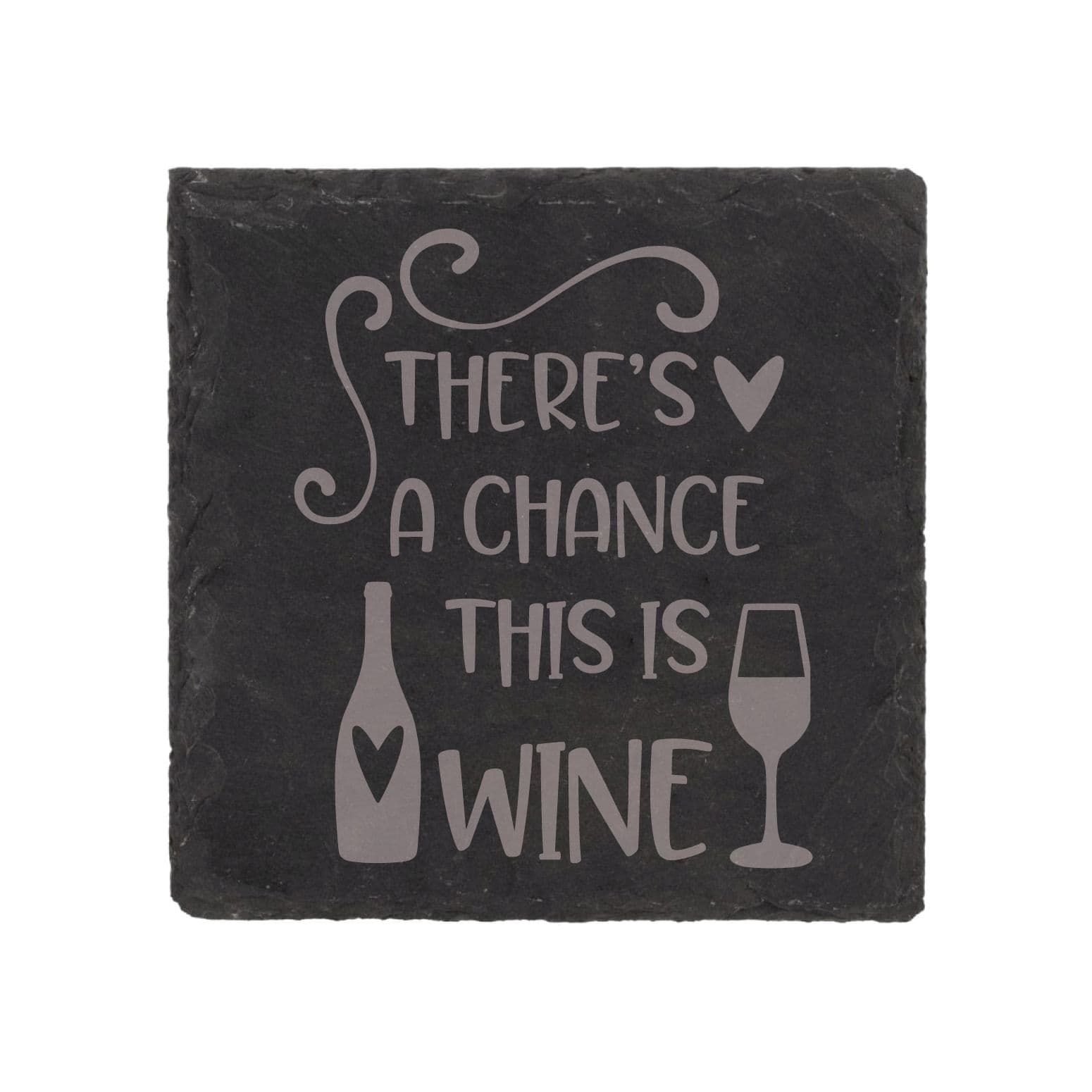 Slate Coaster Theres Chance This Is Engraved Funny Gift Friend Present