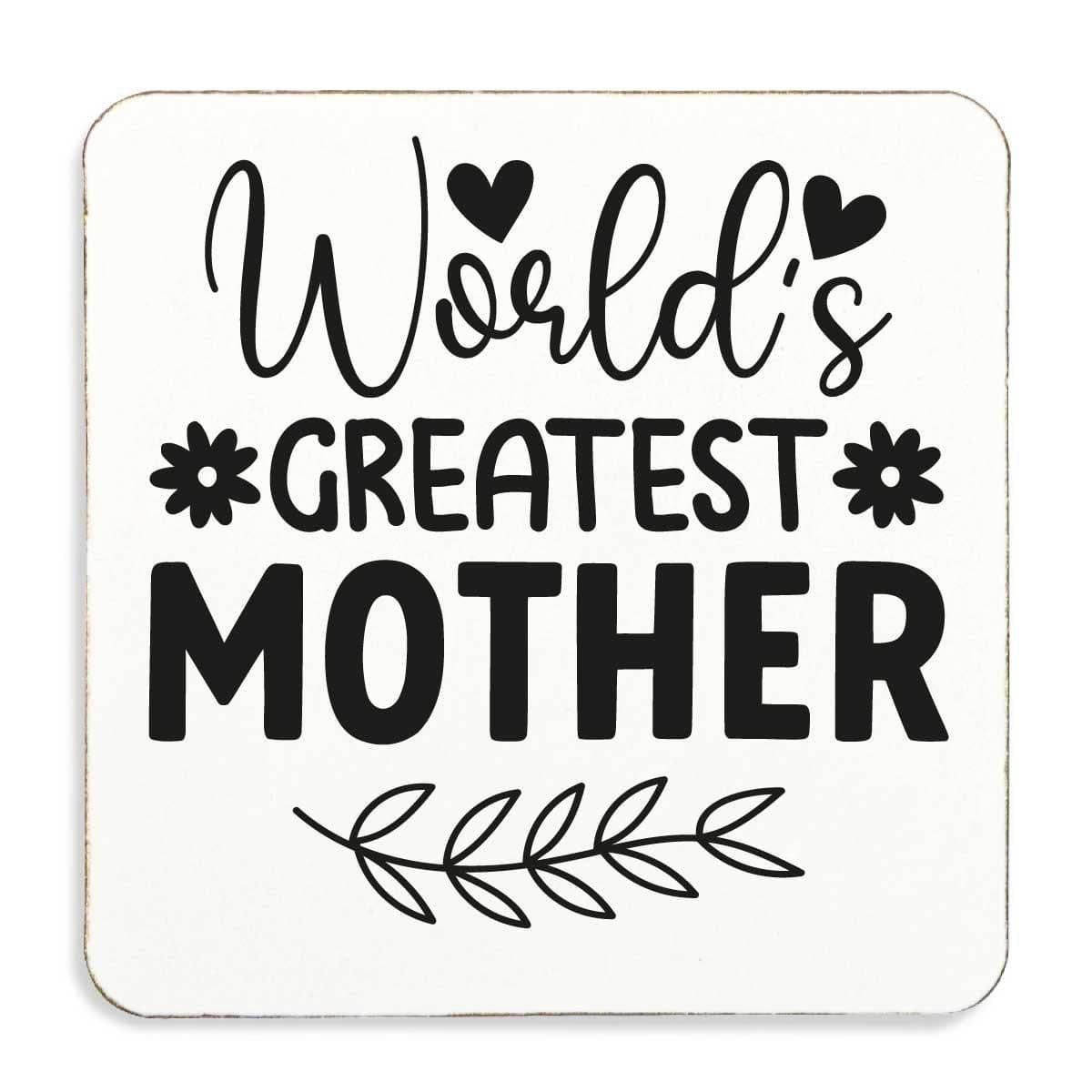 Worlds Greatest Mother Cork Back Coaster