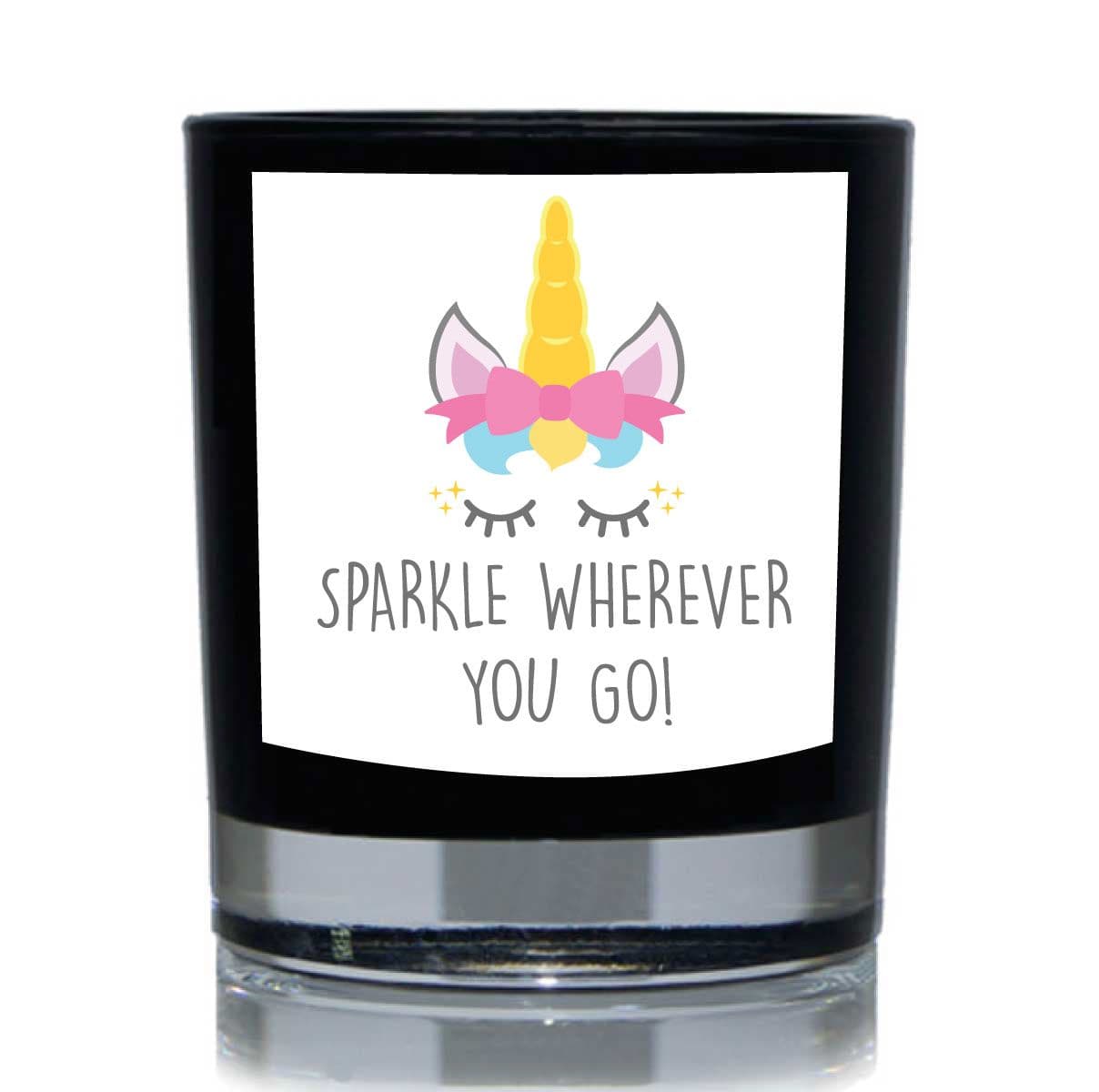 Unicorn Sparkle Wherever You Go Funny Candle
