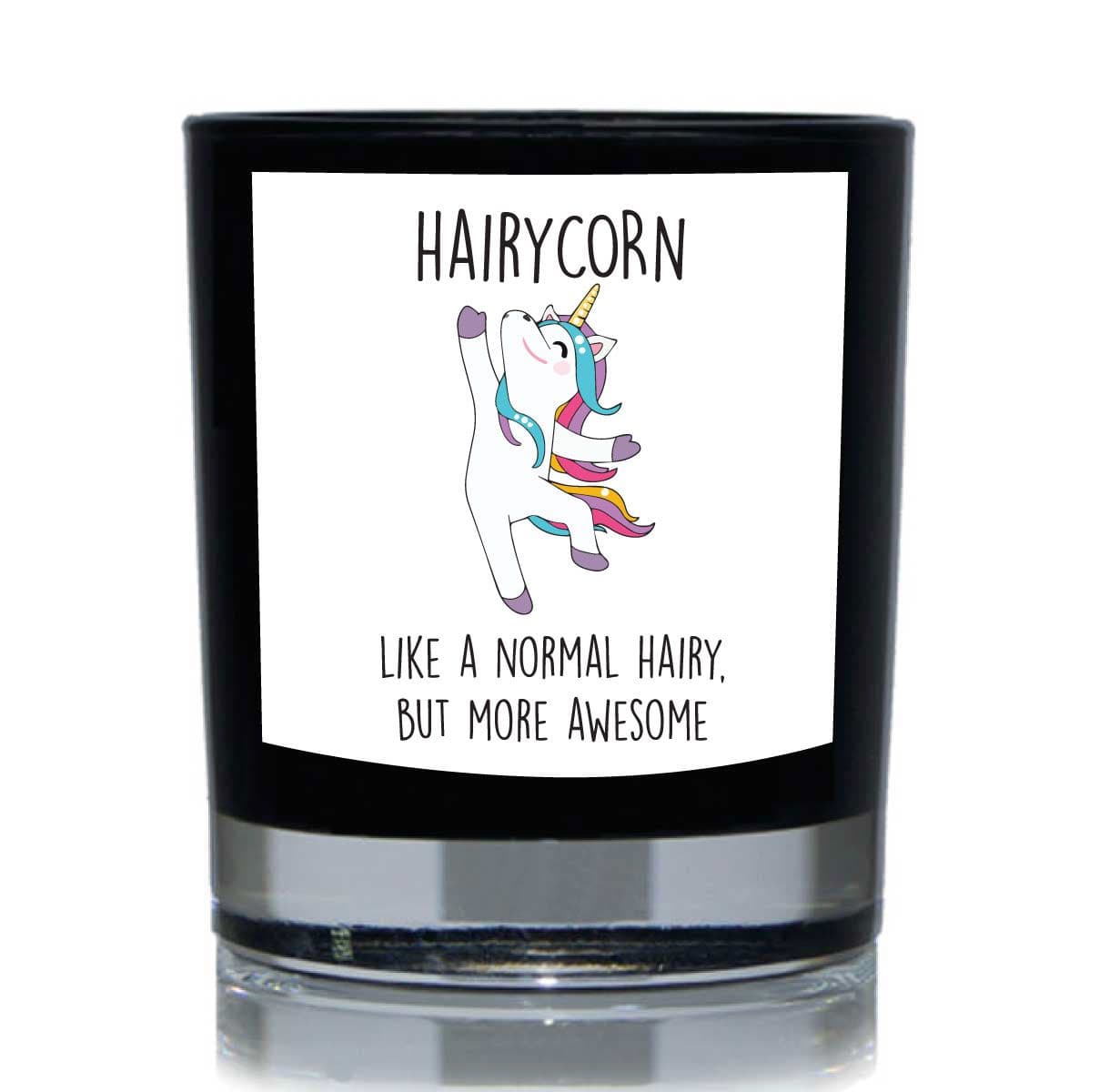 Hairycorn Like Normal Hairy But More Awesome Unicorn Funny Candle