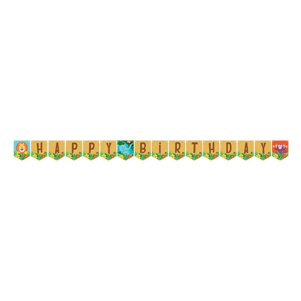 Safari Animals Birthday Banner