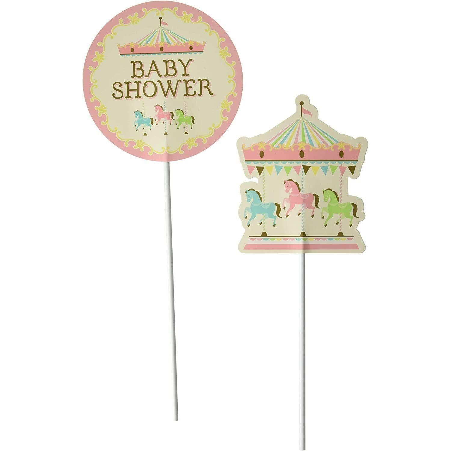 Carousel Shower Cake Topper Pack 2