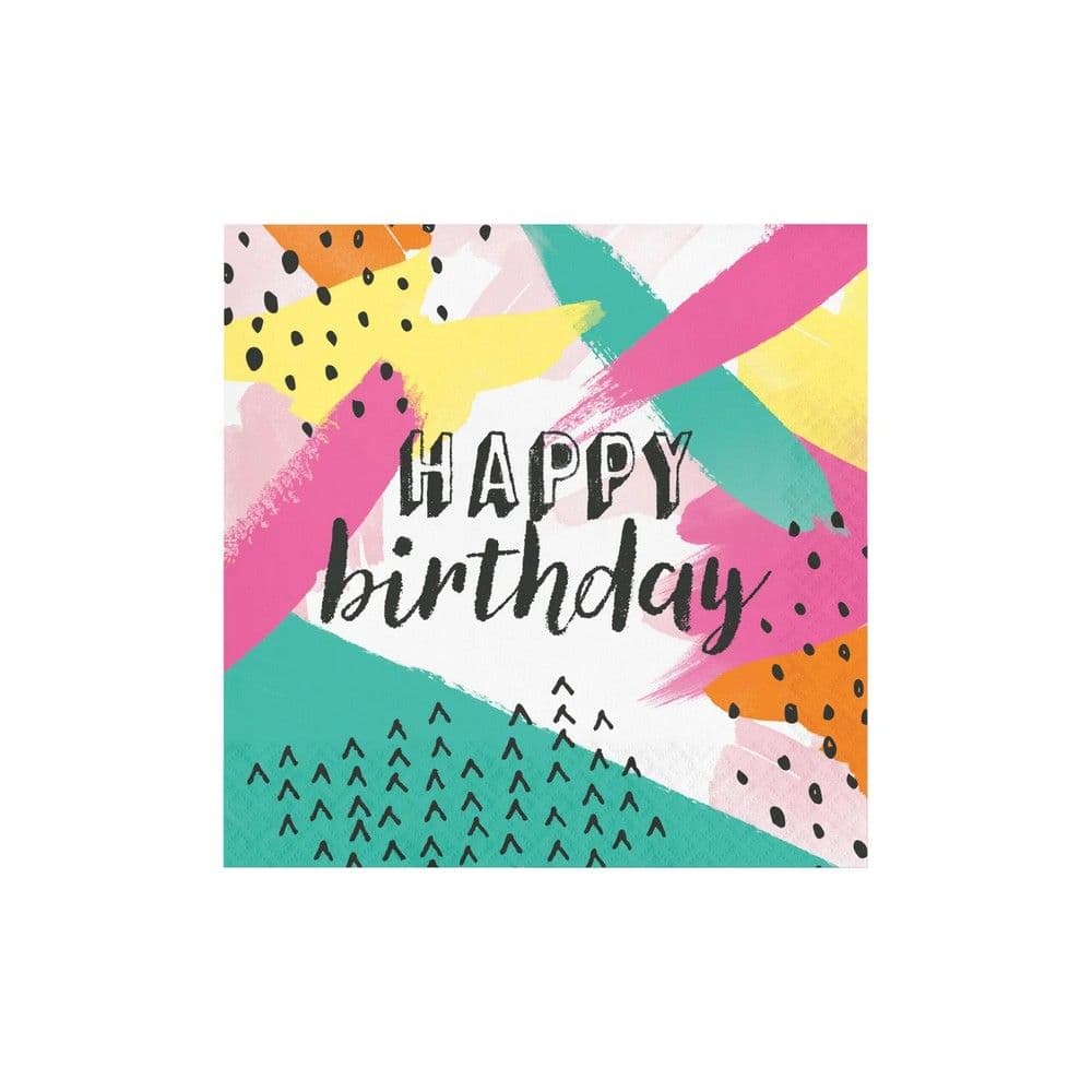 2 Ply Cupcake Happy Birthday Napkins