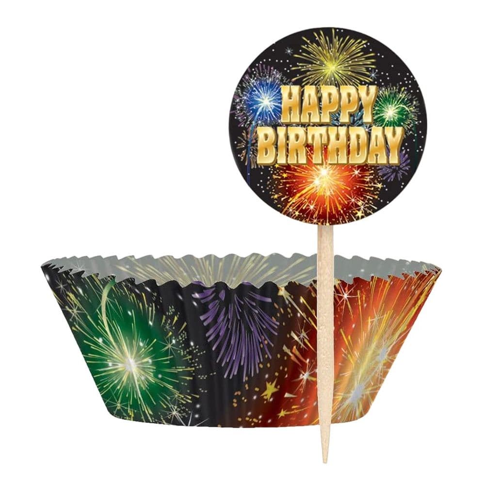 Firework Birthday Muffin Cupcake Cases Set