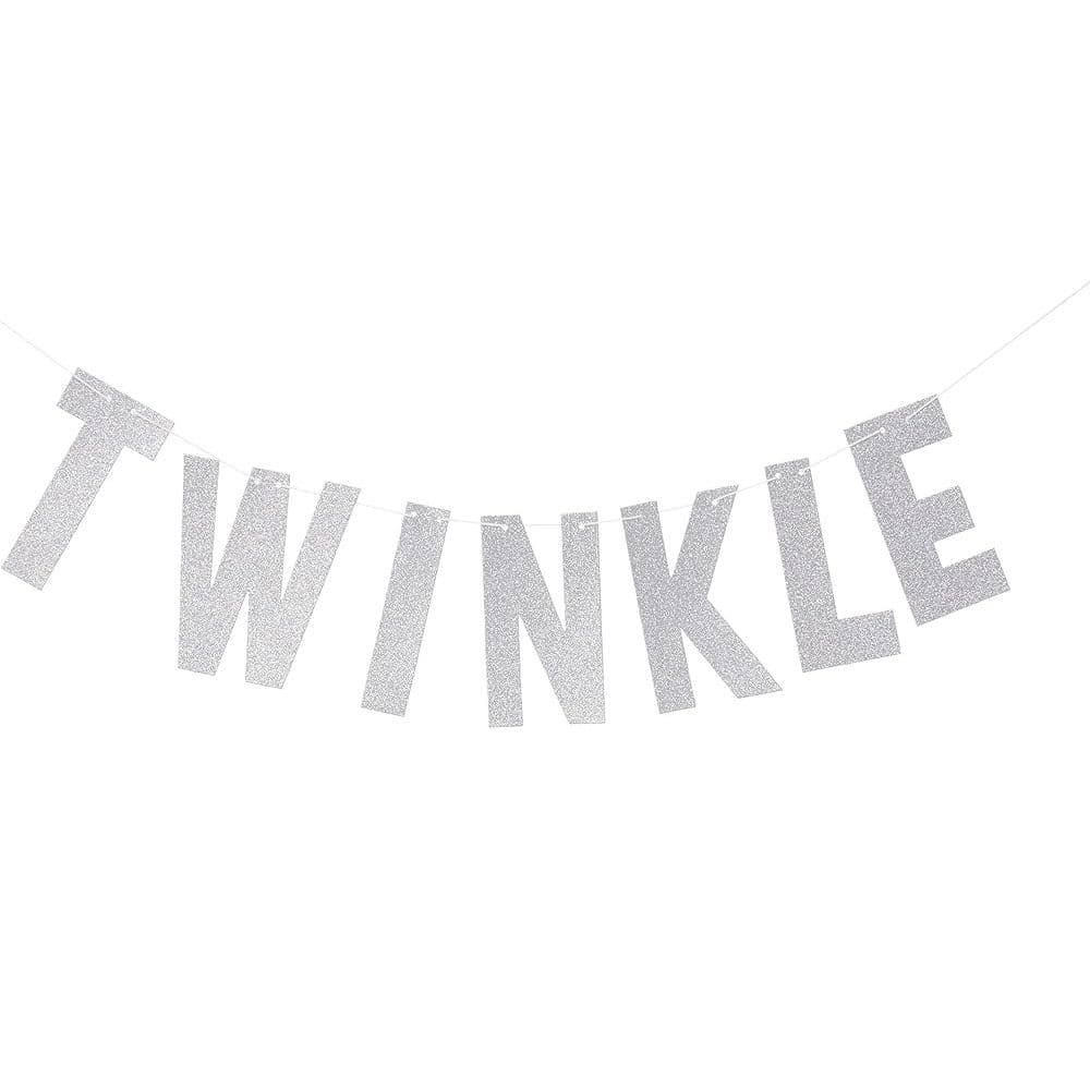 Twinkle Little Star Glitter Banner