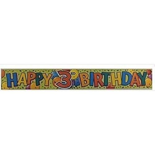 Foil Confetti 3rd Birthday Banner