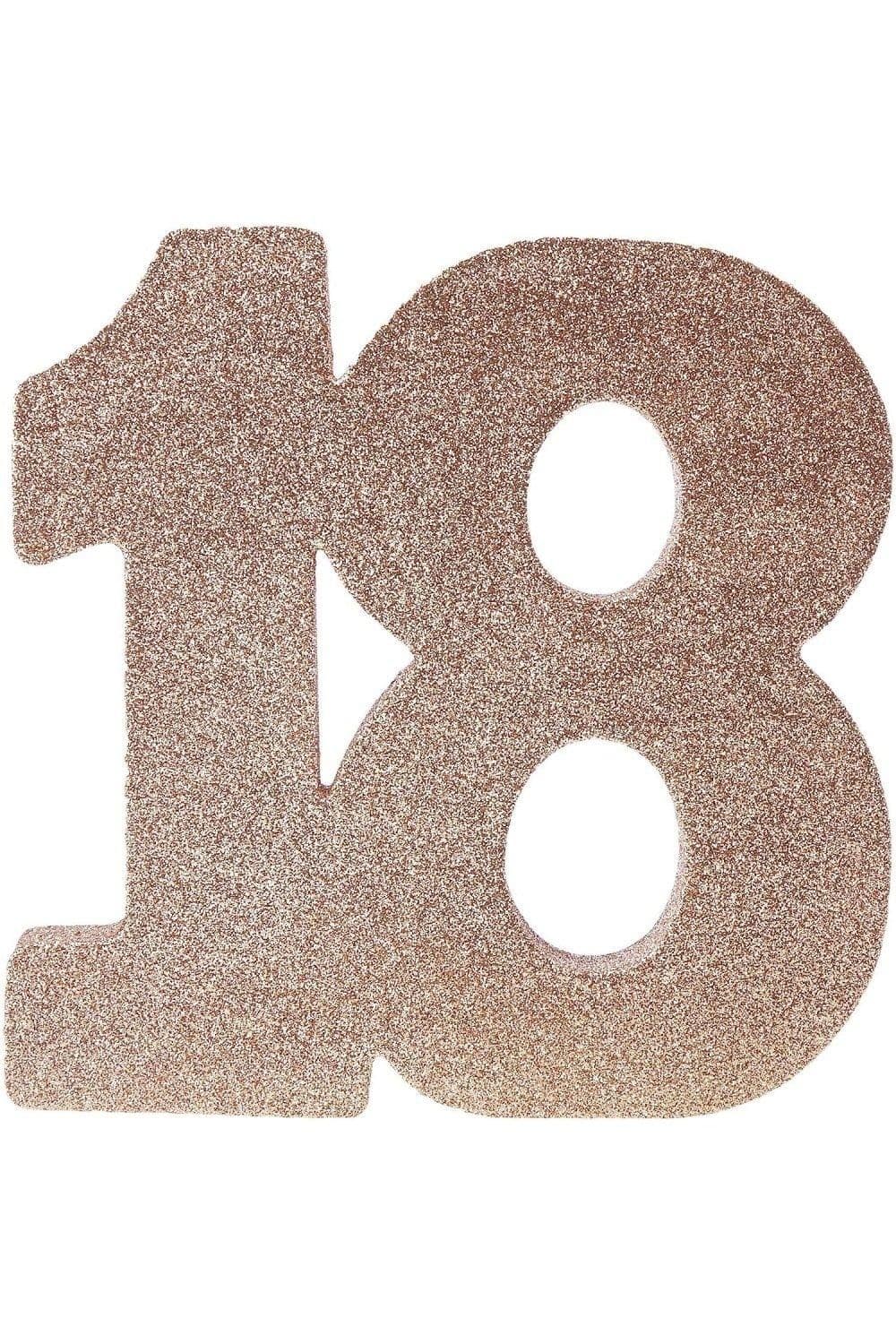 Number 18 Glitter Table Decoration
