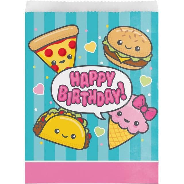 Junk Food Paper Happy Birthday Bags