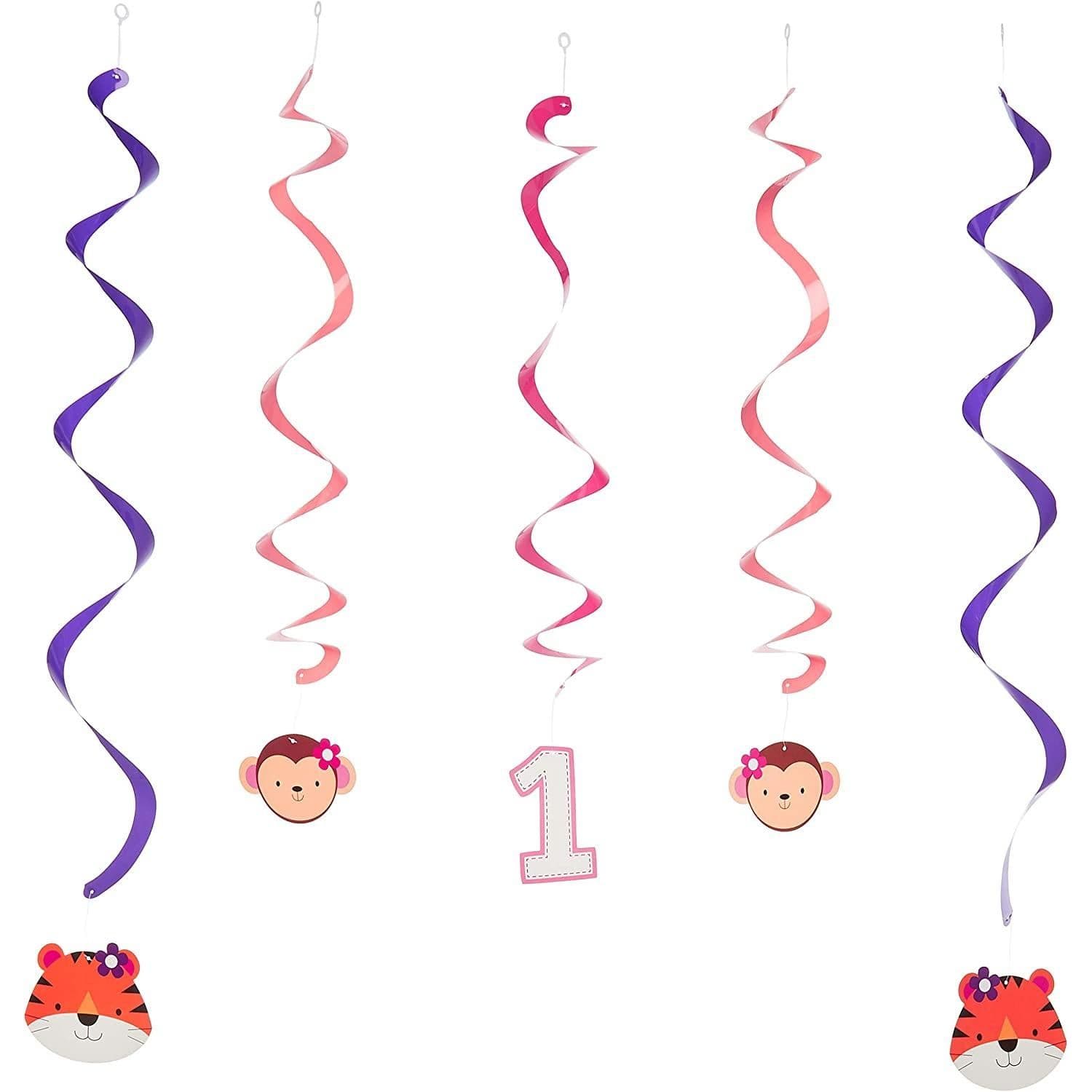 One Is Fun Jungle Animals Streamers