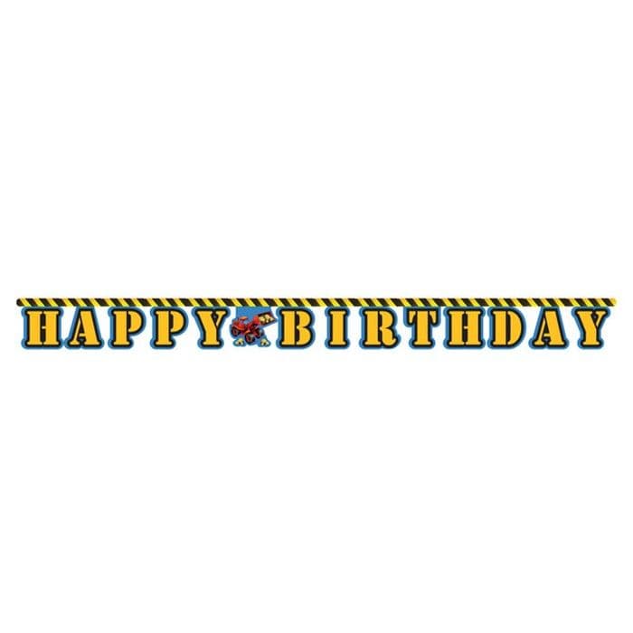Under Construction Letter Happy Birthday Jointed Banner