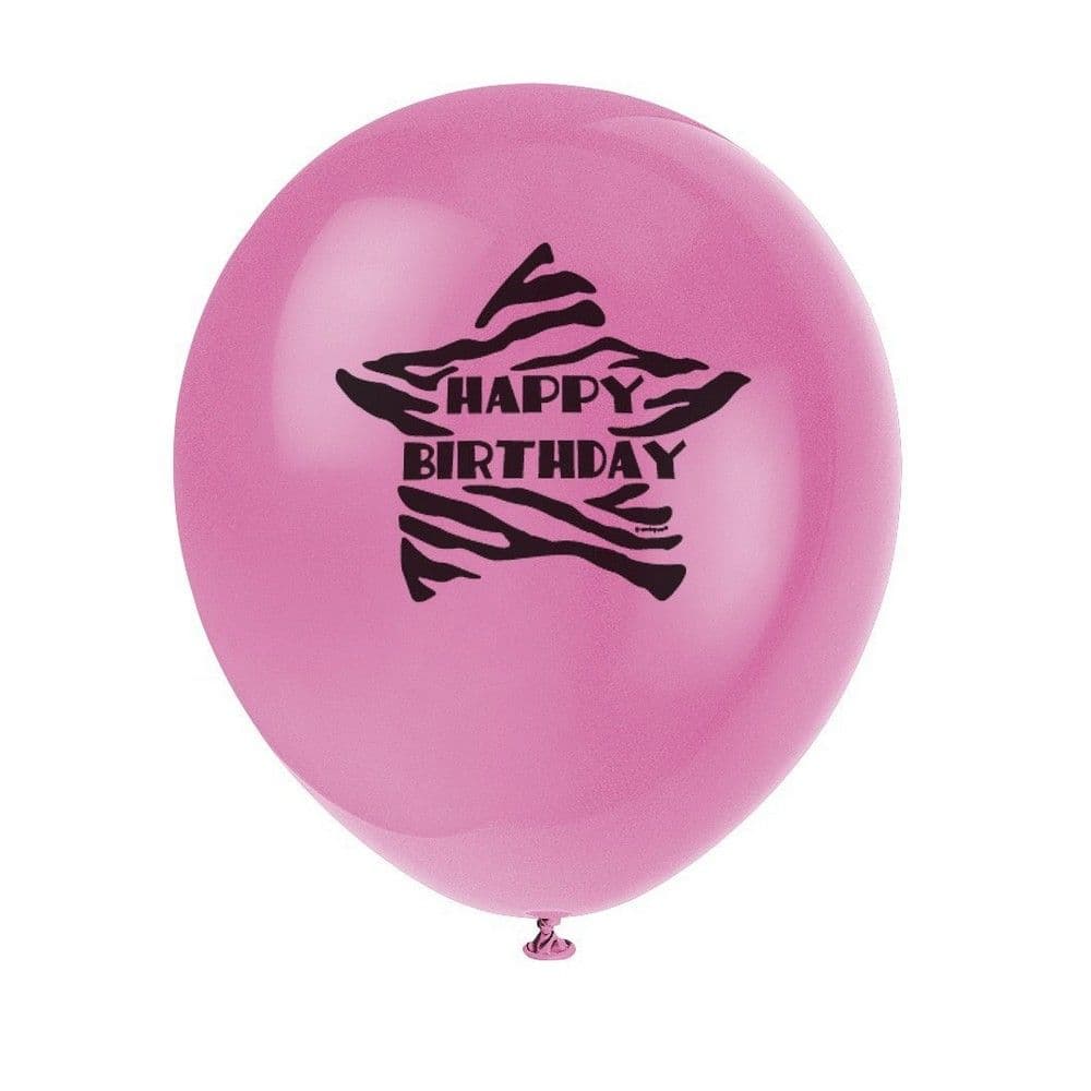 Latex Zebra Print Birthday Balloon