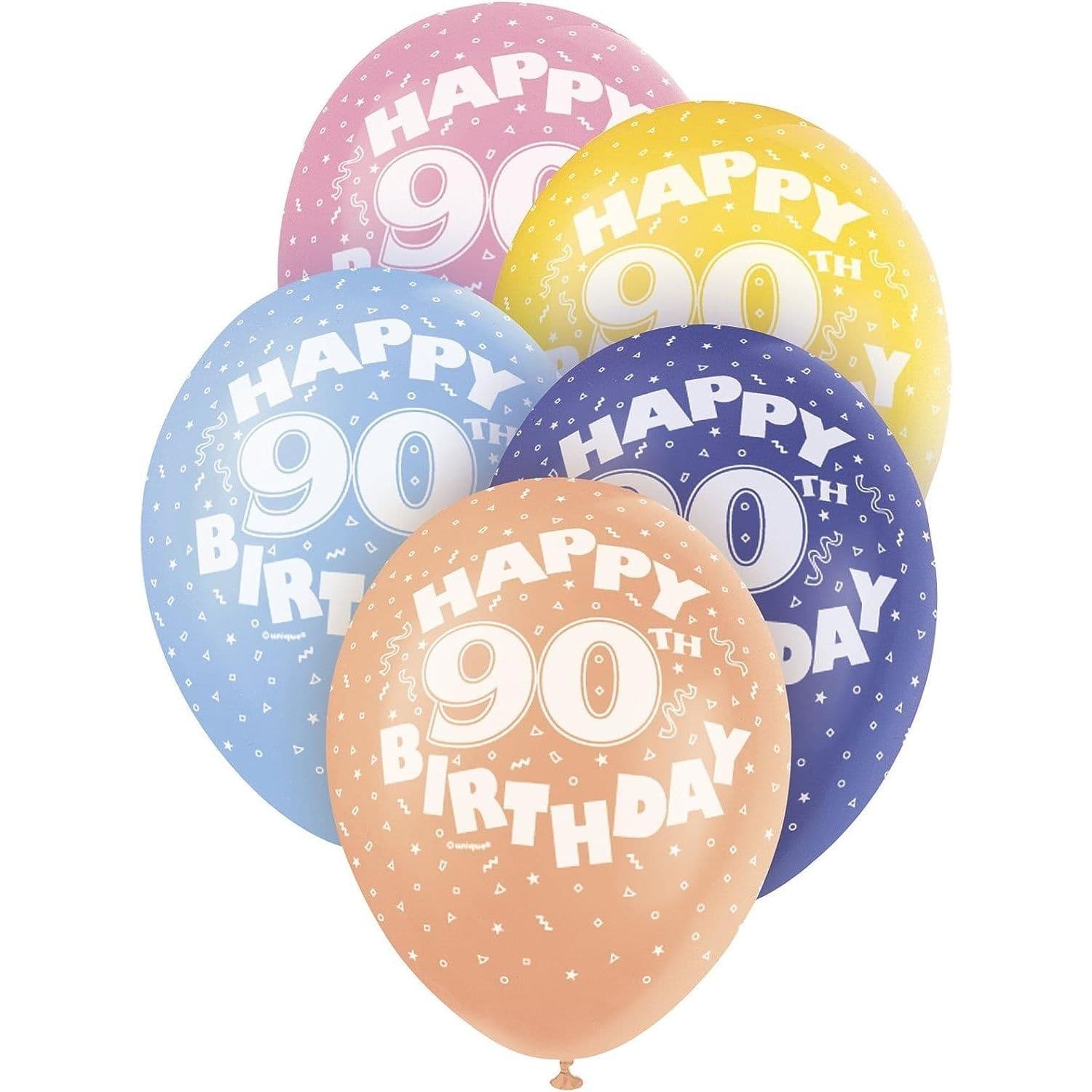 Latex Pearlised 90th Balloons