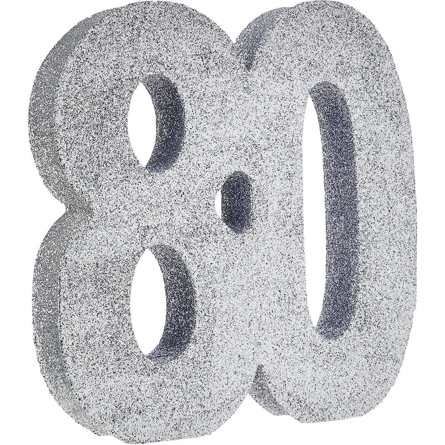 Glitter 80th Table Decoration