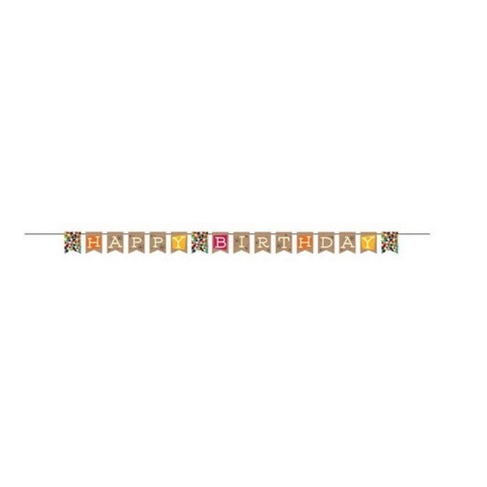 Kraft Happy Birthday Flag Banner