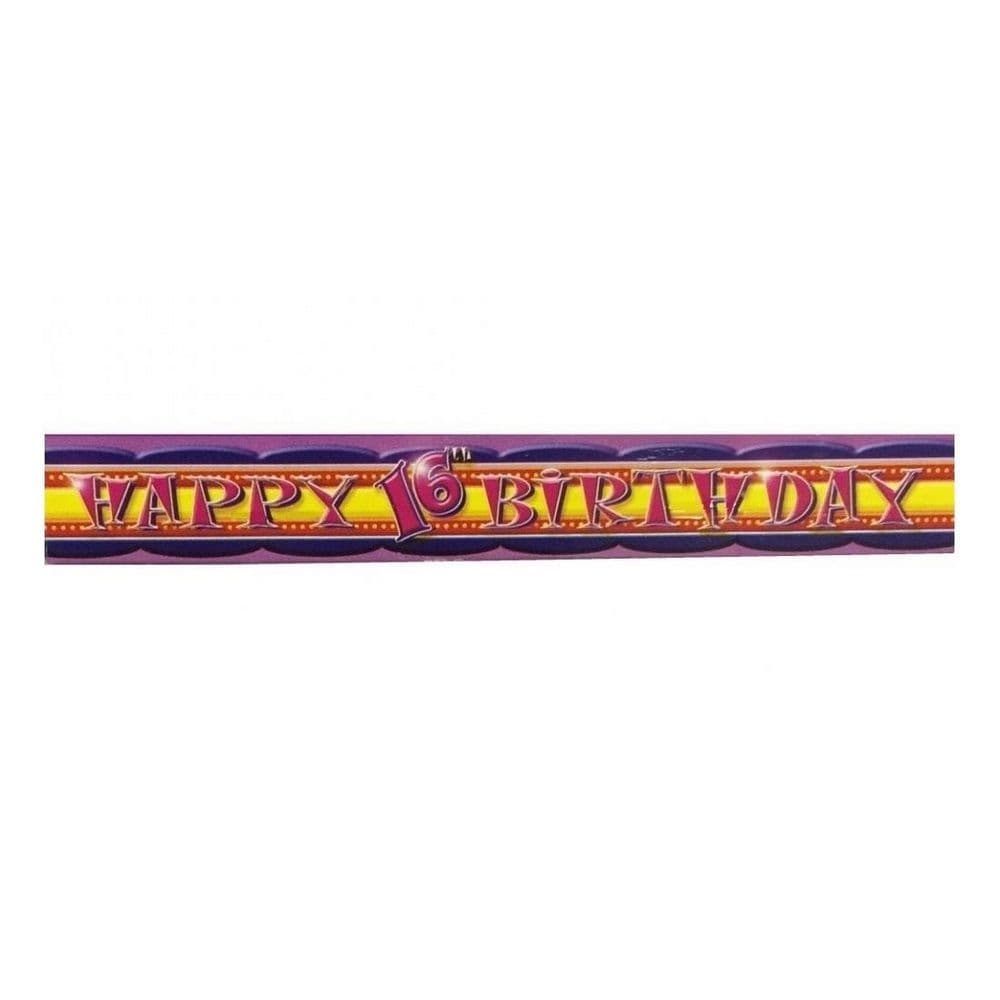 Foil 16th Birthday Banner