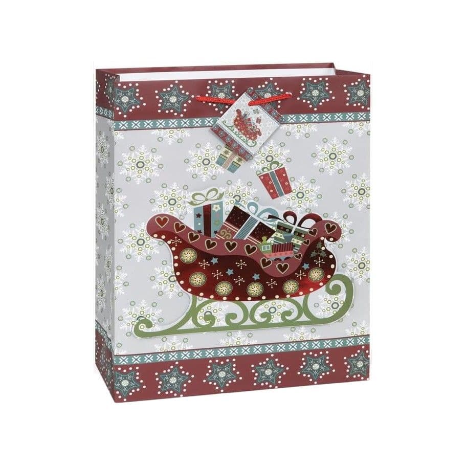 Sleigh Christmas Gift Bag