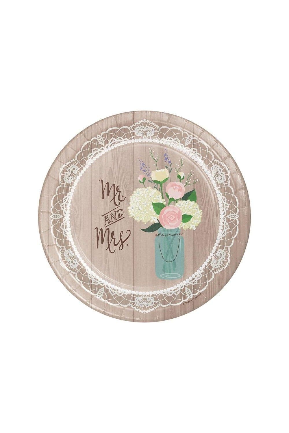 Mr Mrs Paper Wedding Plates