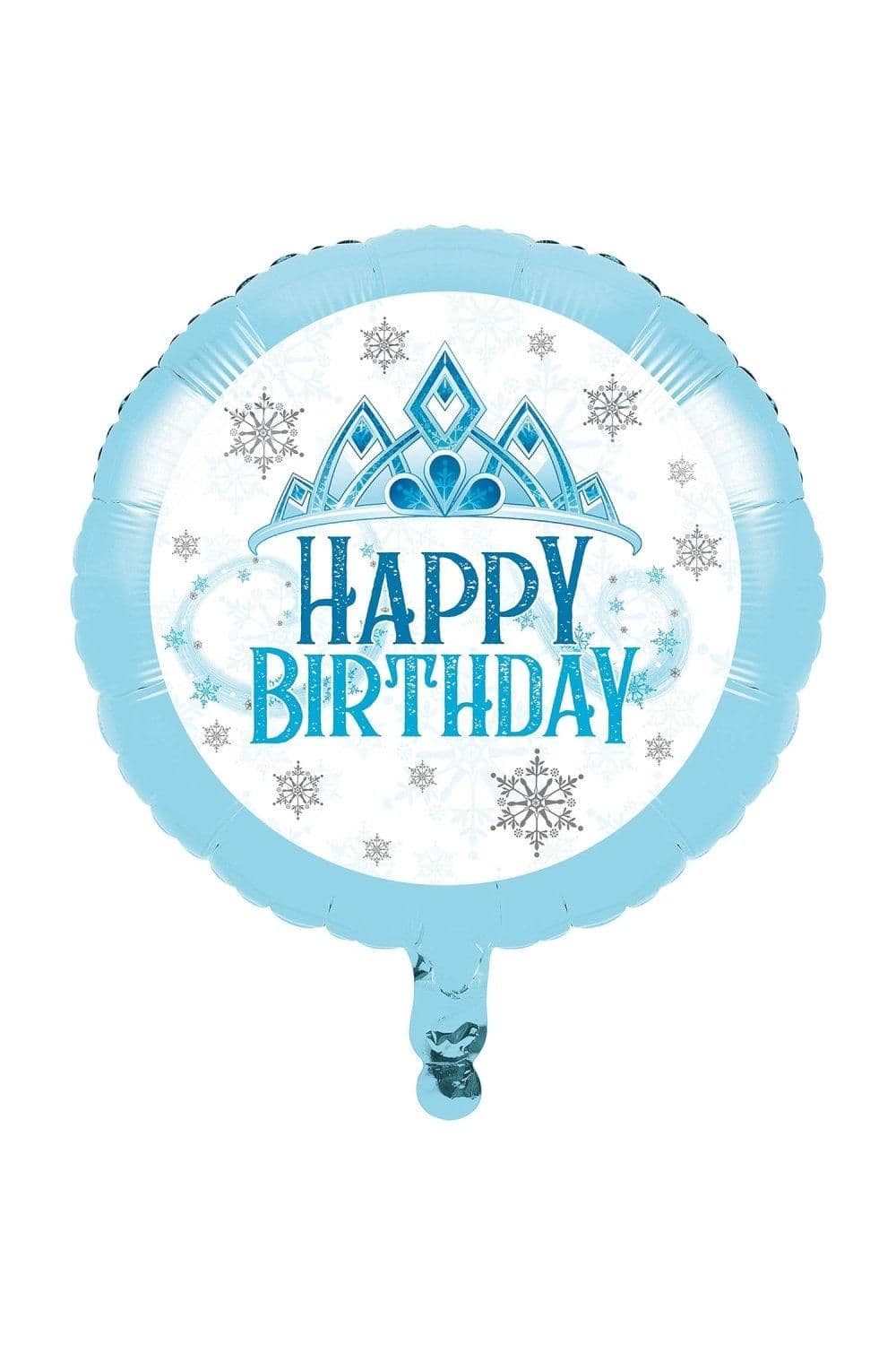 Snowflake Happy Birthday Foil Balloon